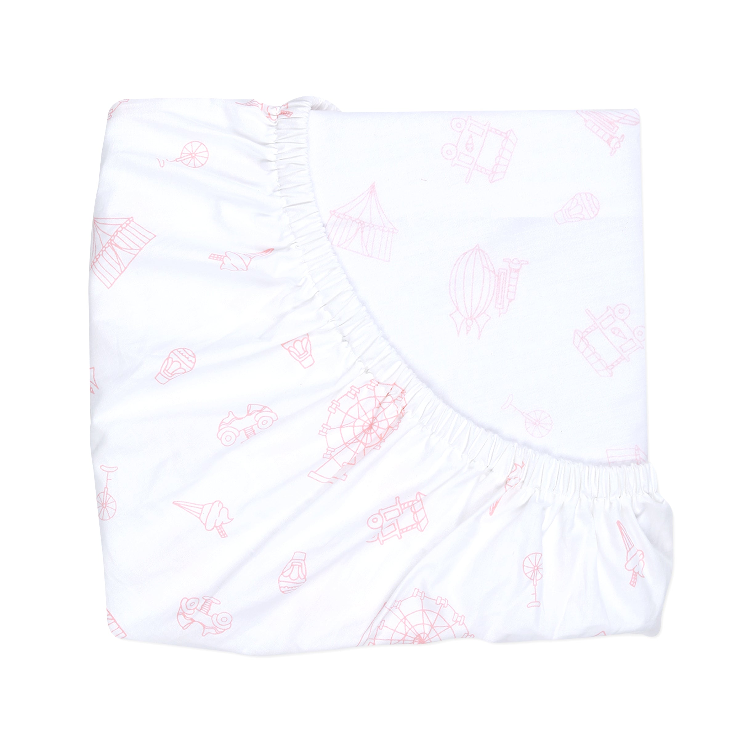 Organic Cotton Fitted Cot Sheet – Carnival Pink