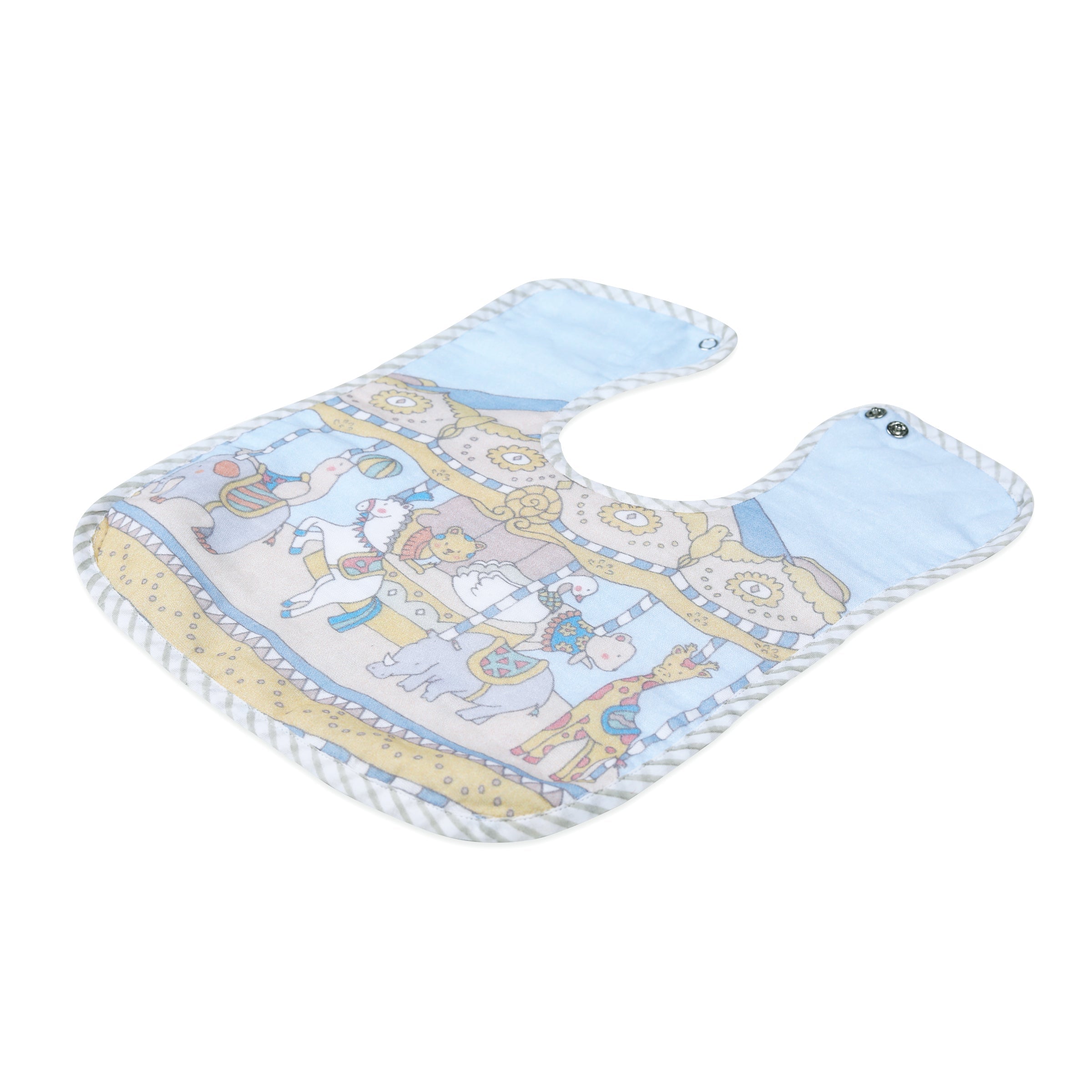 Organic Muslin Classic Bib - Carnival Blue