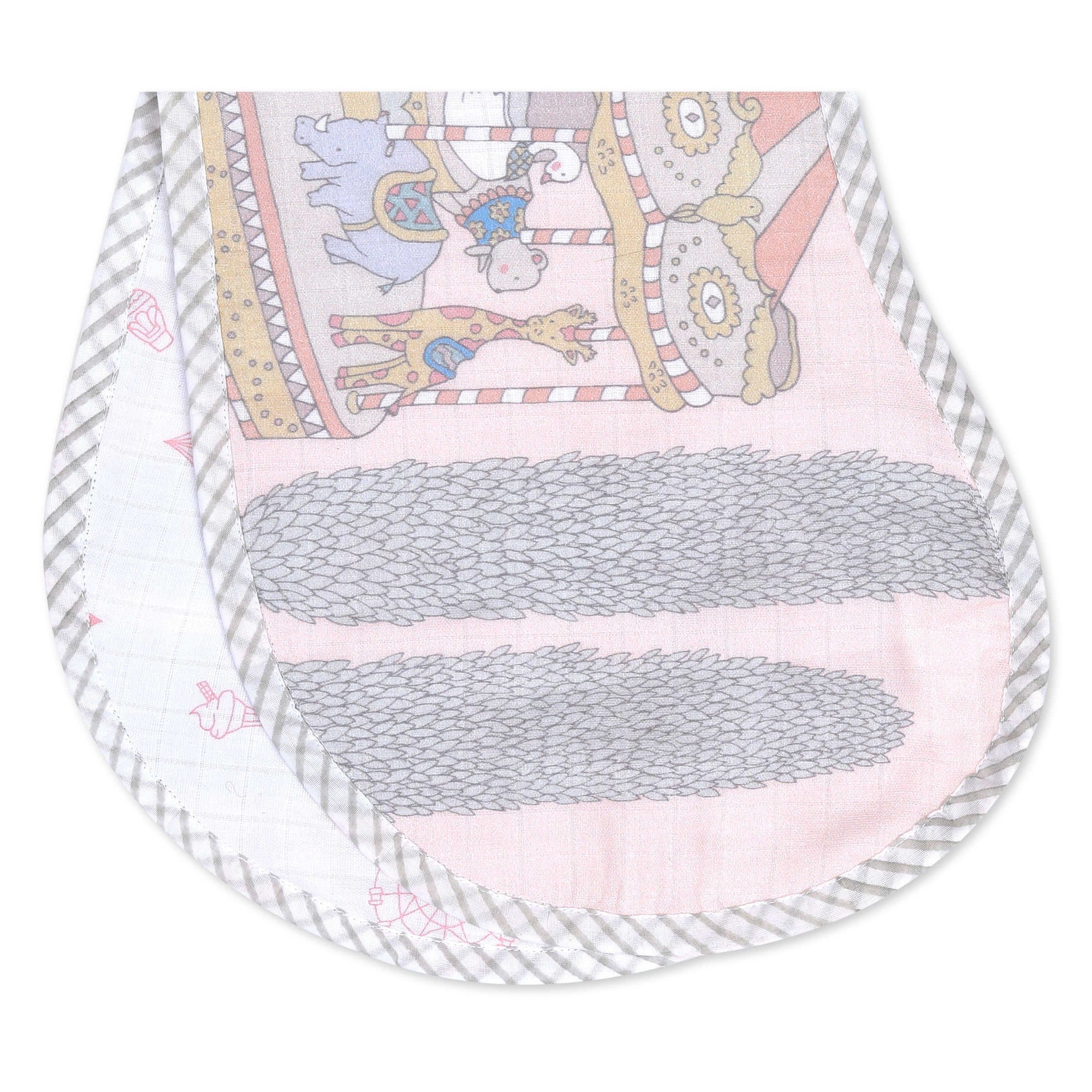 Organic Muslin Burp Cloth & Bib – Carnival Pink