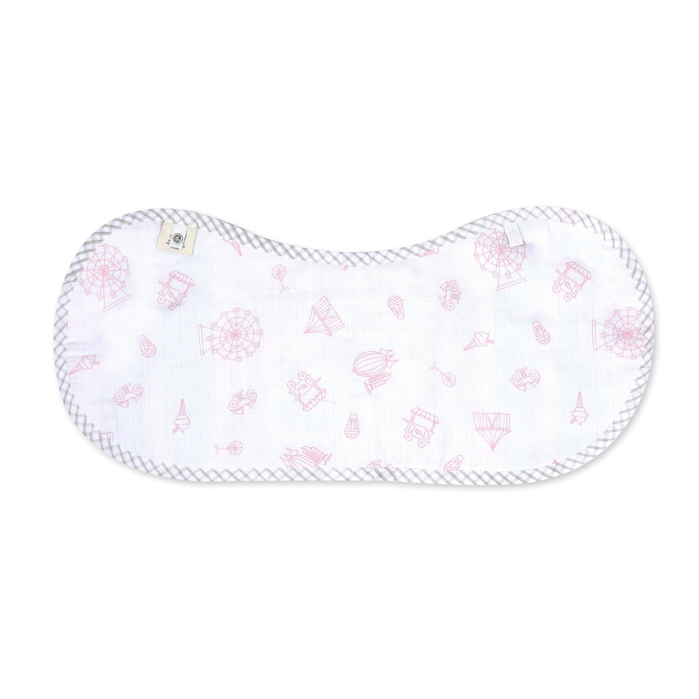 Organic Muslin Burp Cloth & Bib – Carnival Pink