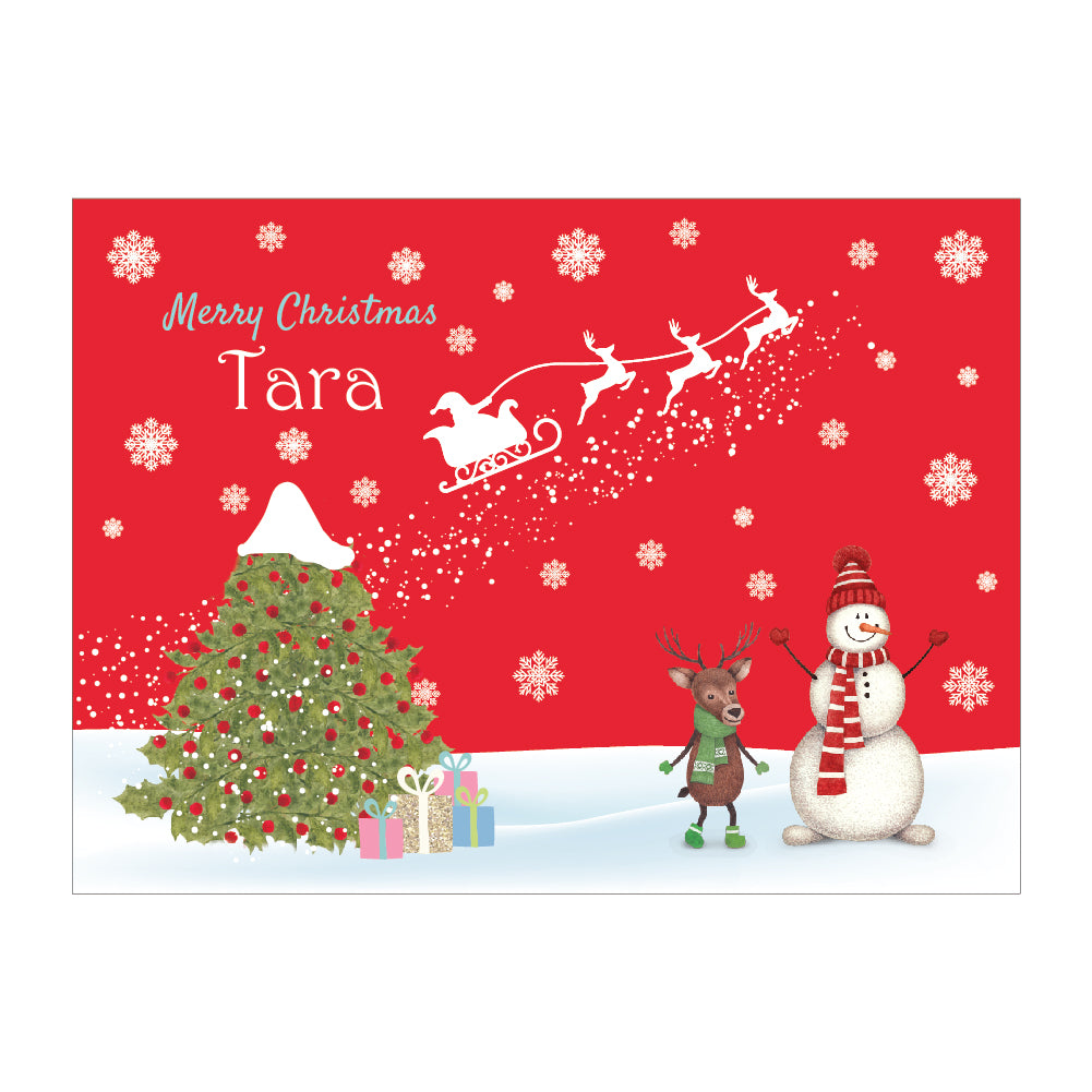 Personalised Sketch Book - Red Christmas