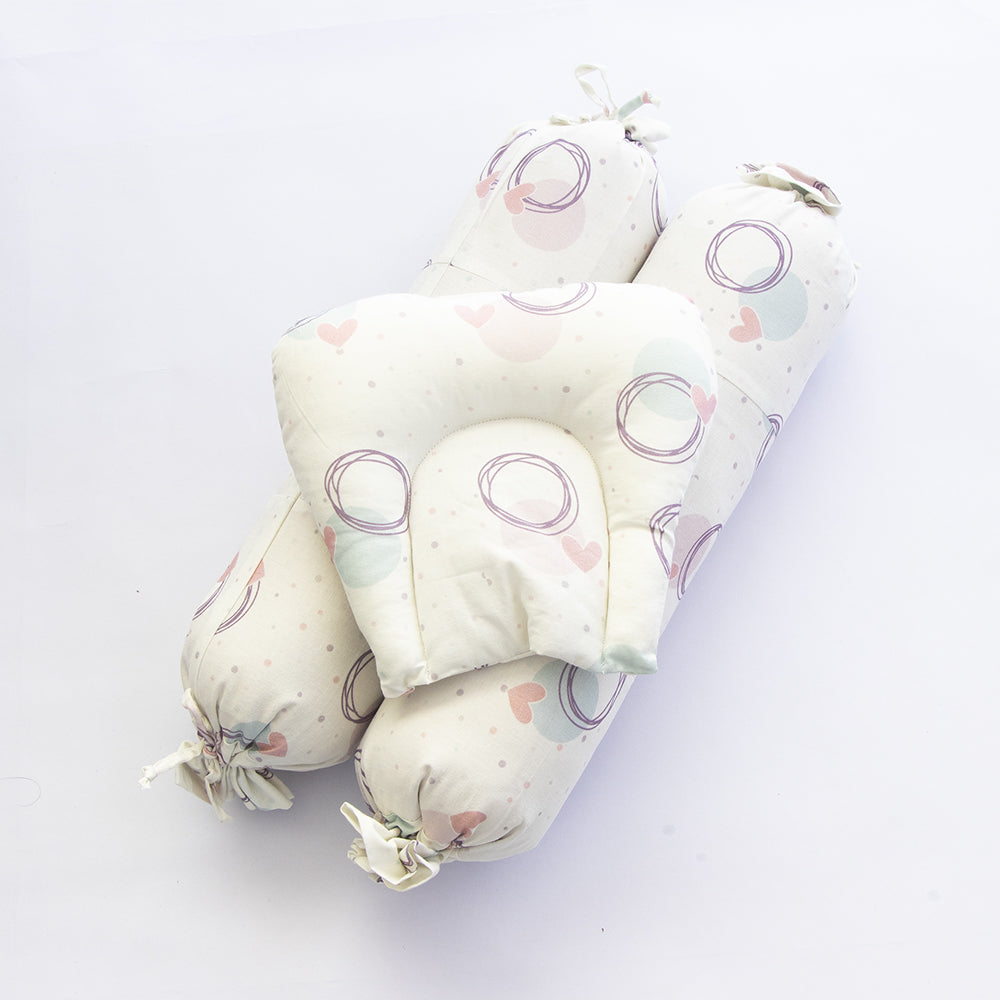 Circle Of Love - Cot Bedsheet Set (Fitted)