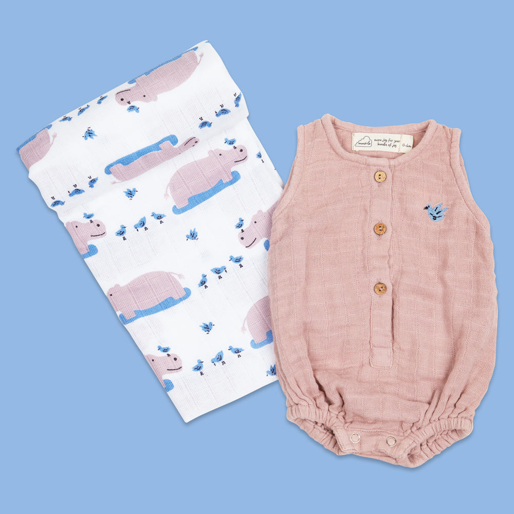 MasiloClassic Snuggle Gift Set – Happy As A Hippo