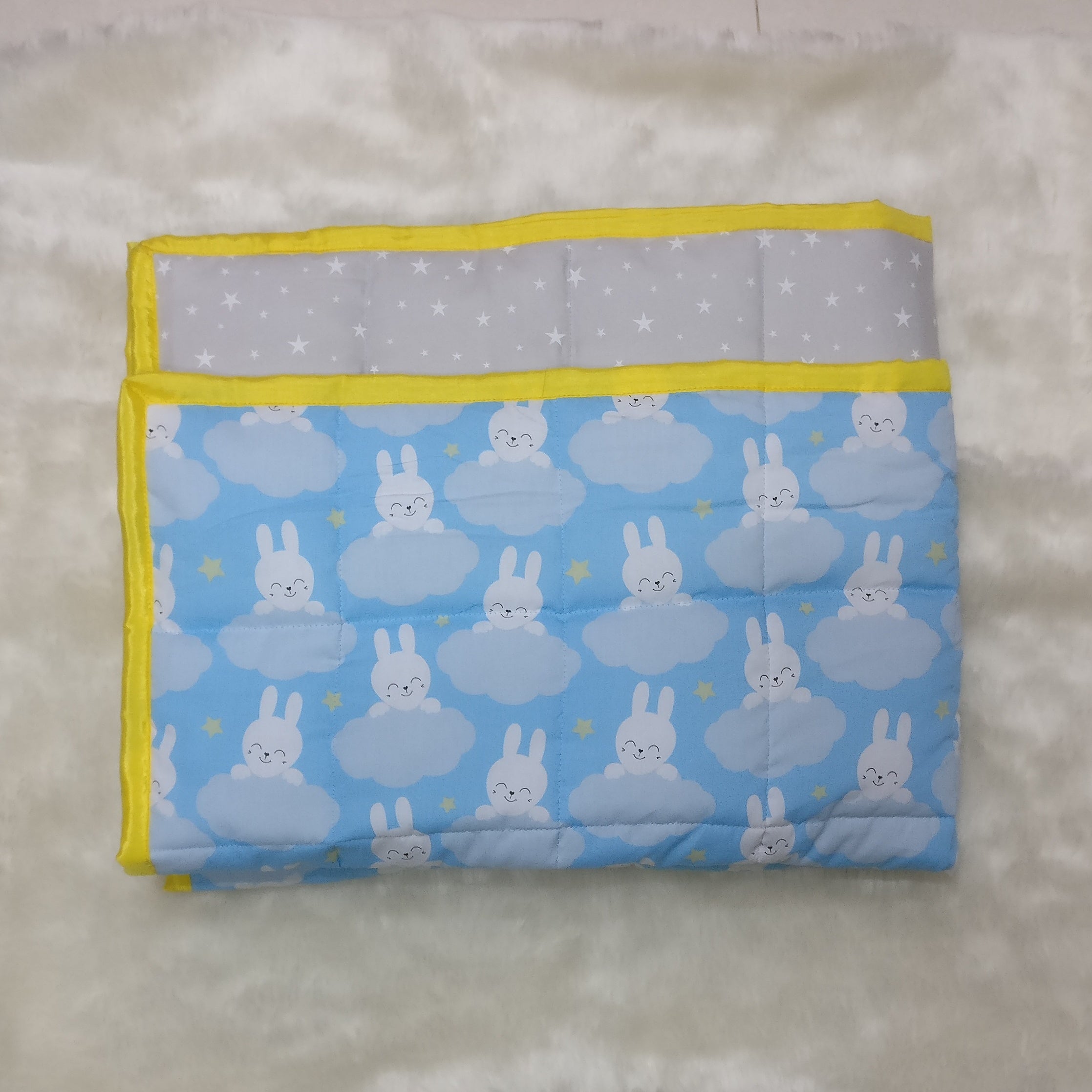 Cloudy Bunnies Print Quilt