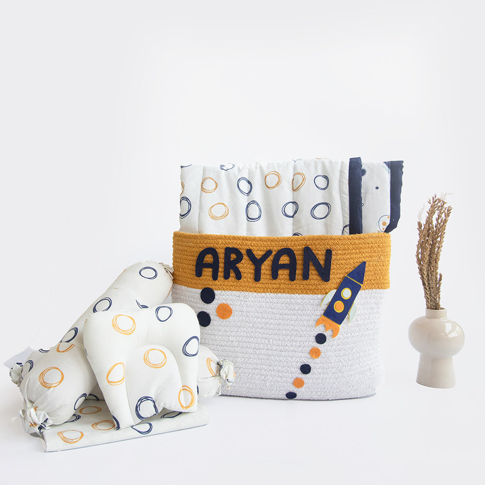 Doodle Circles - Organic Bedding Gift Basket