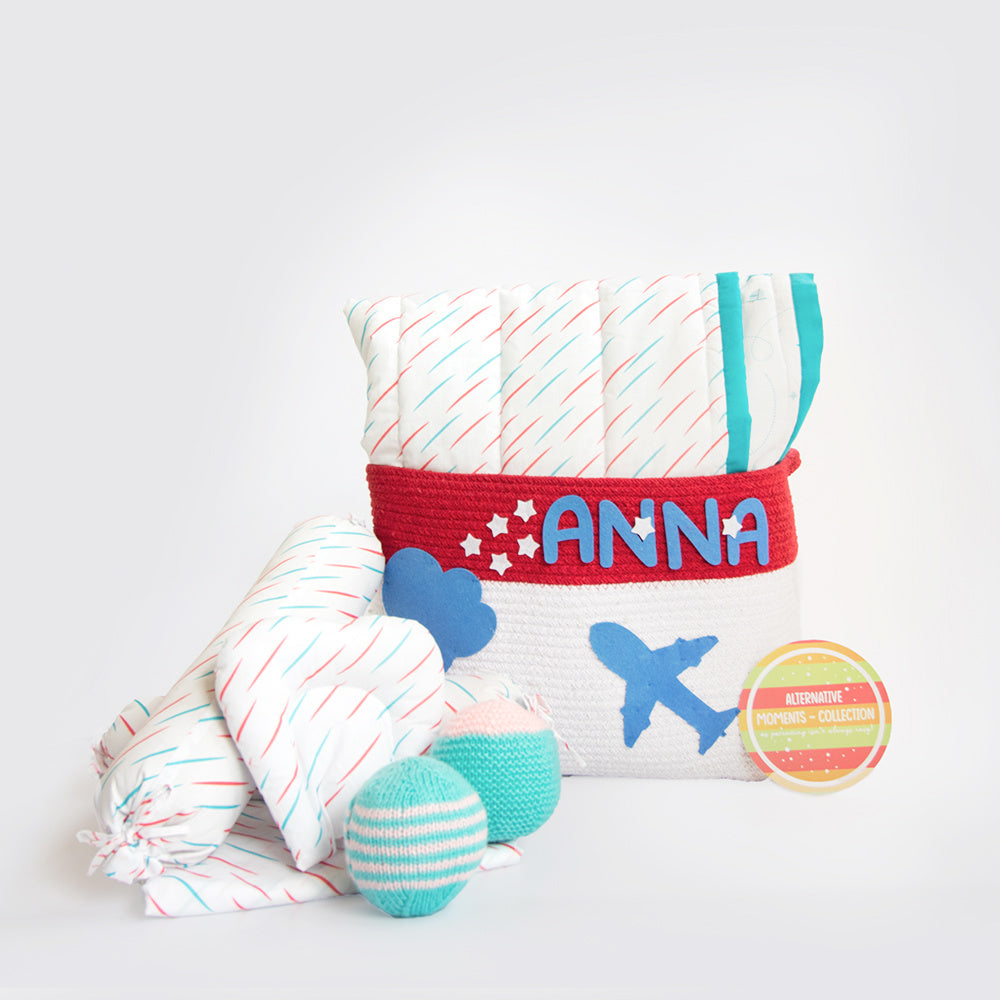Doodle Rain- Organic Bedding Gift Basket (Collective)