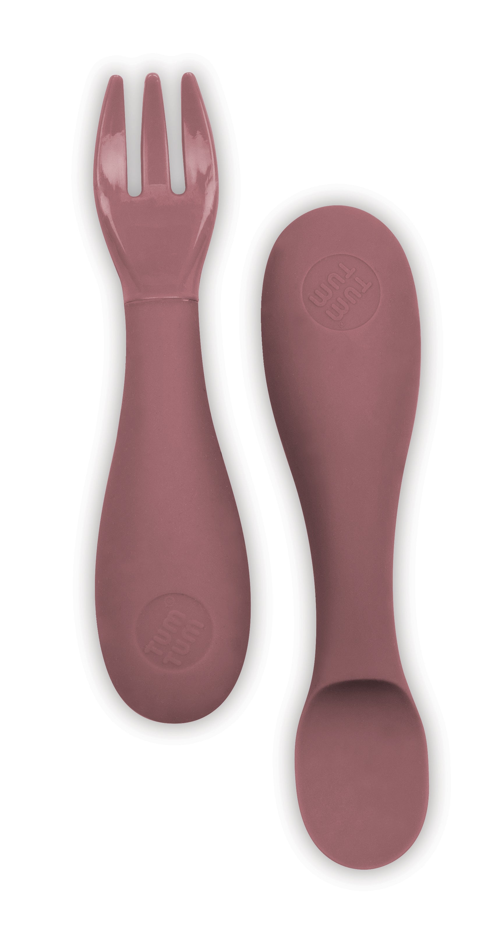 TUM TUM Baby Cutlery With Case, Baby Spoon & fork Set, Baby Cutlery For Babies, First Self Feeding Cutlery, 6m+, Pink