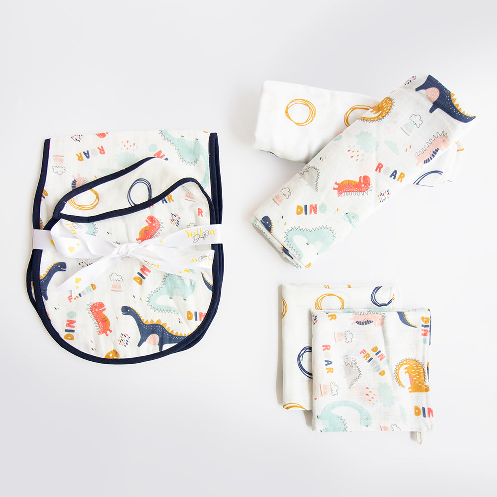 Dino Friend Muslin Essentials - Set Of 6