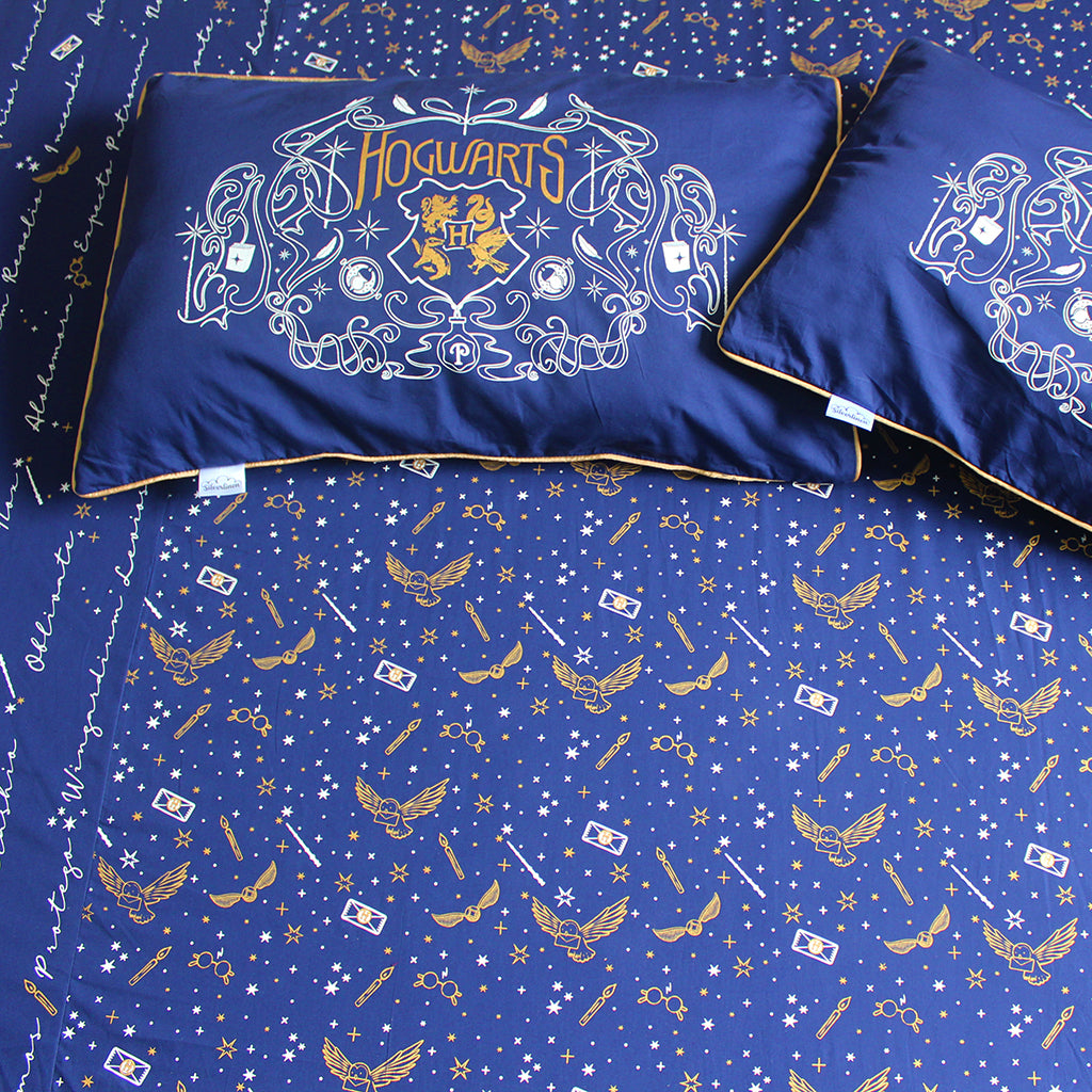 Official Harry Potter Single / Double Bedsheet With Pillow Cover - Hogwarts