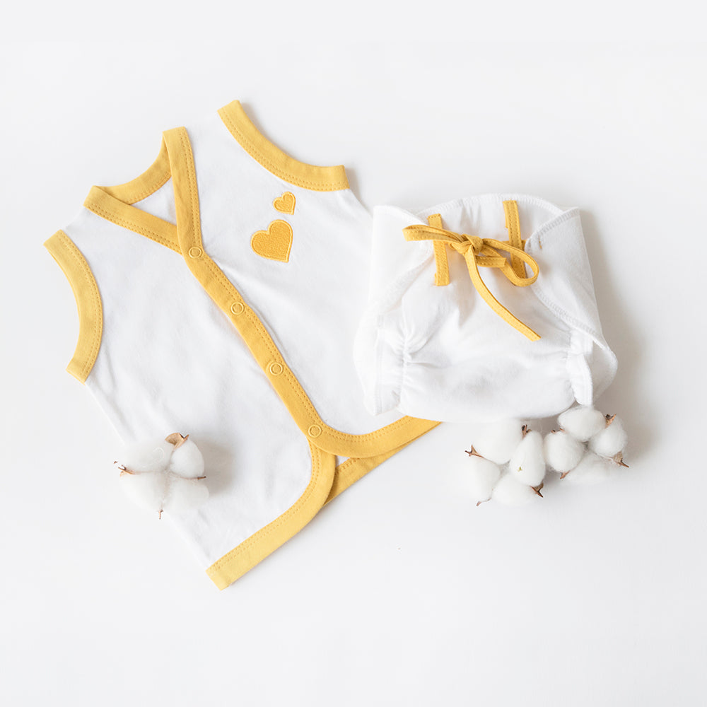 Yellow Hearts Babywear Set