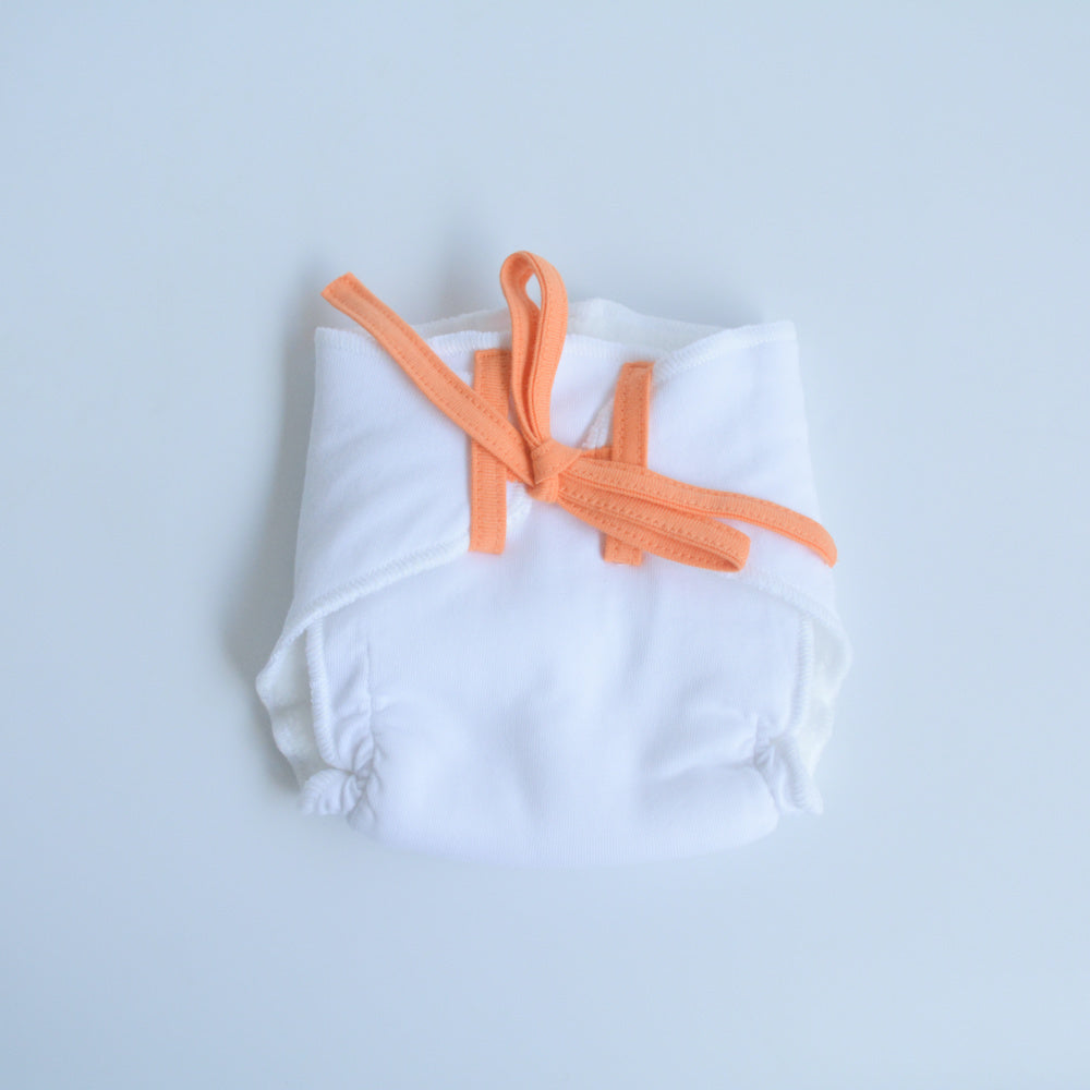 Orange Hearts - Doodle Dry Nappies (Set of 2)