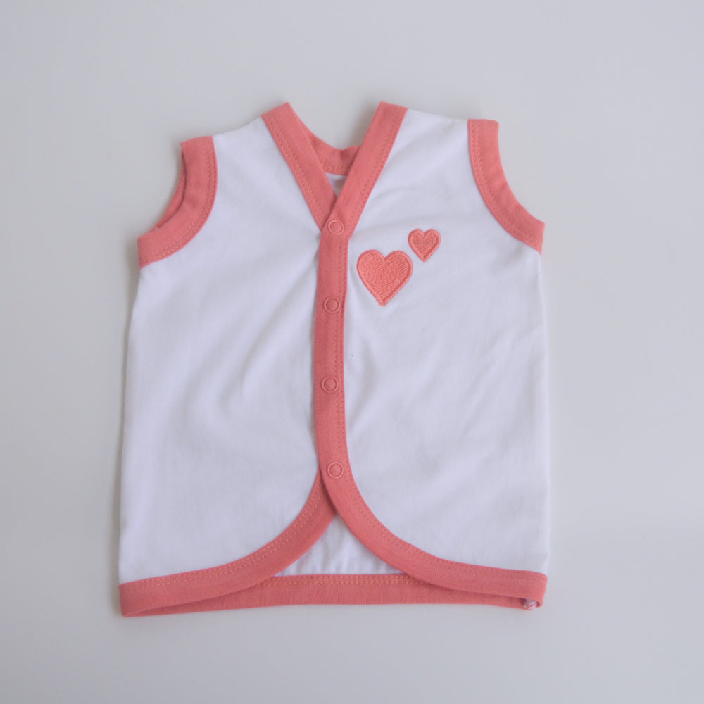 Red Hearts - Doodle Baby Vests (Set of 2)