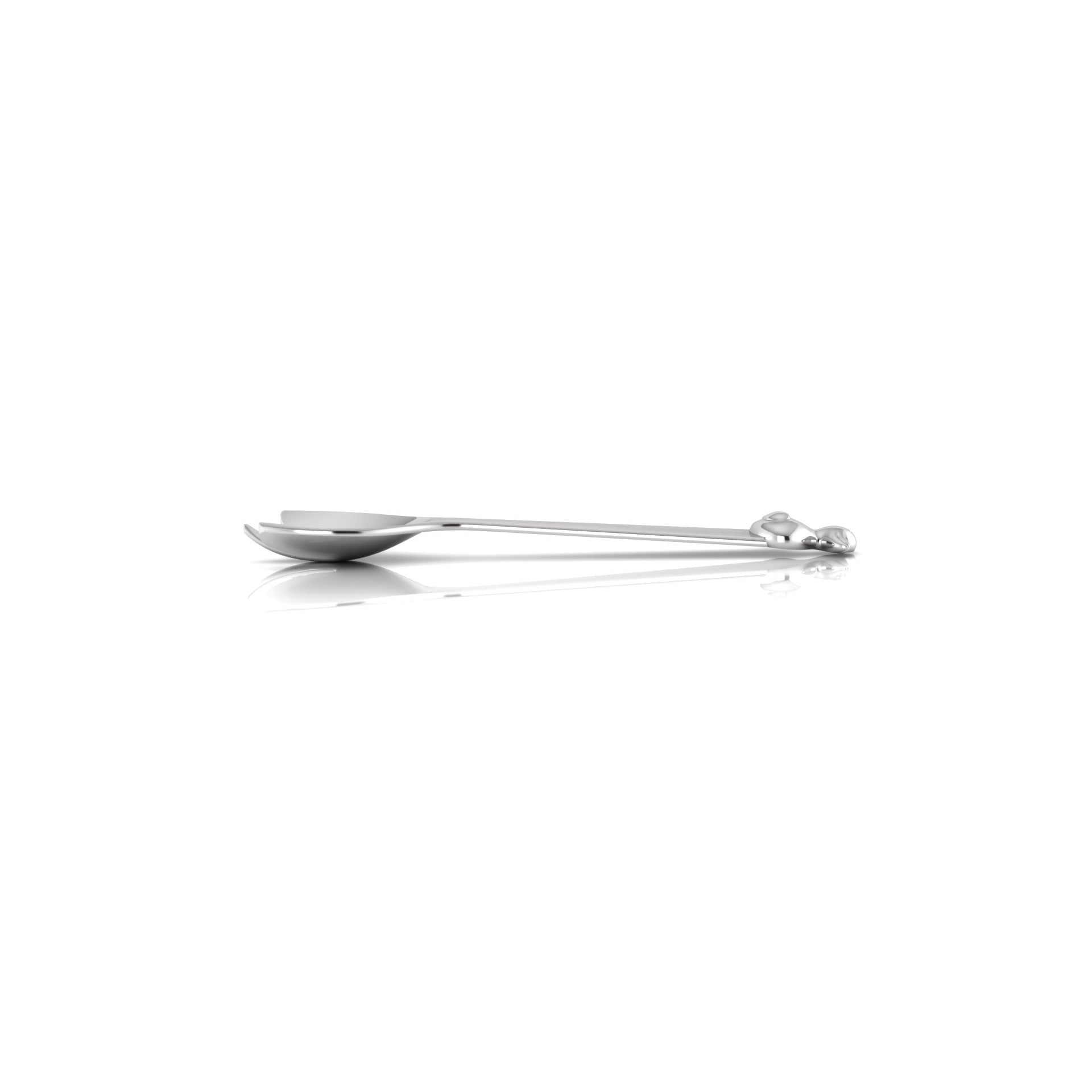 Sterling Silver Spoon/Fork Set - Duck