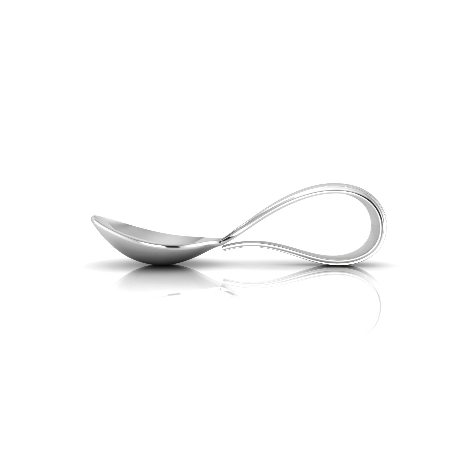 Sterling Silver Feeding Spoon & Fork Set - Loop