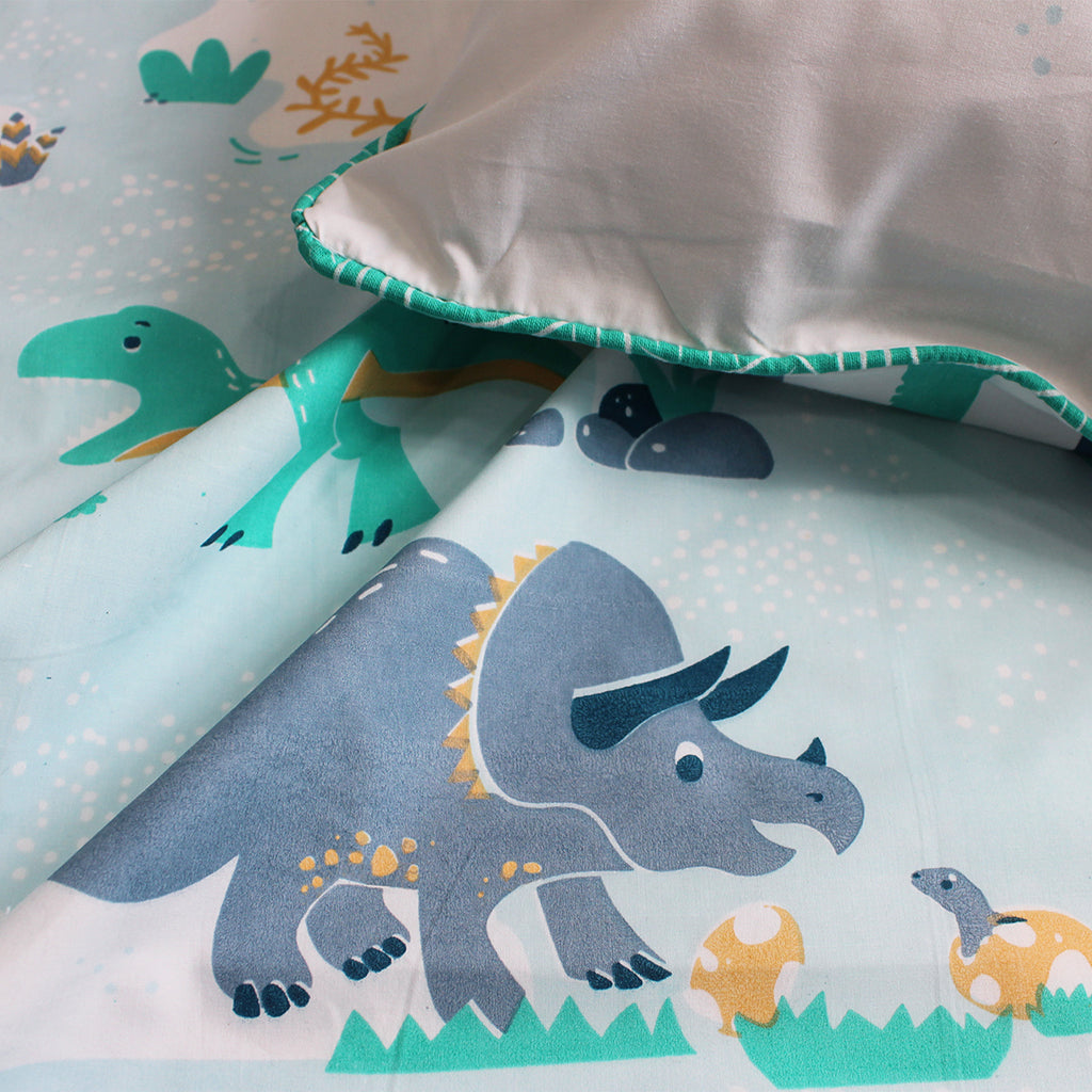 Bedsheet Set - Snooze & Roar Dinosaur - Single/Double Bed Sizes Available