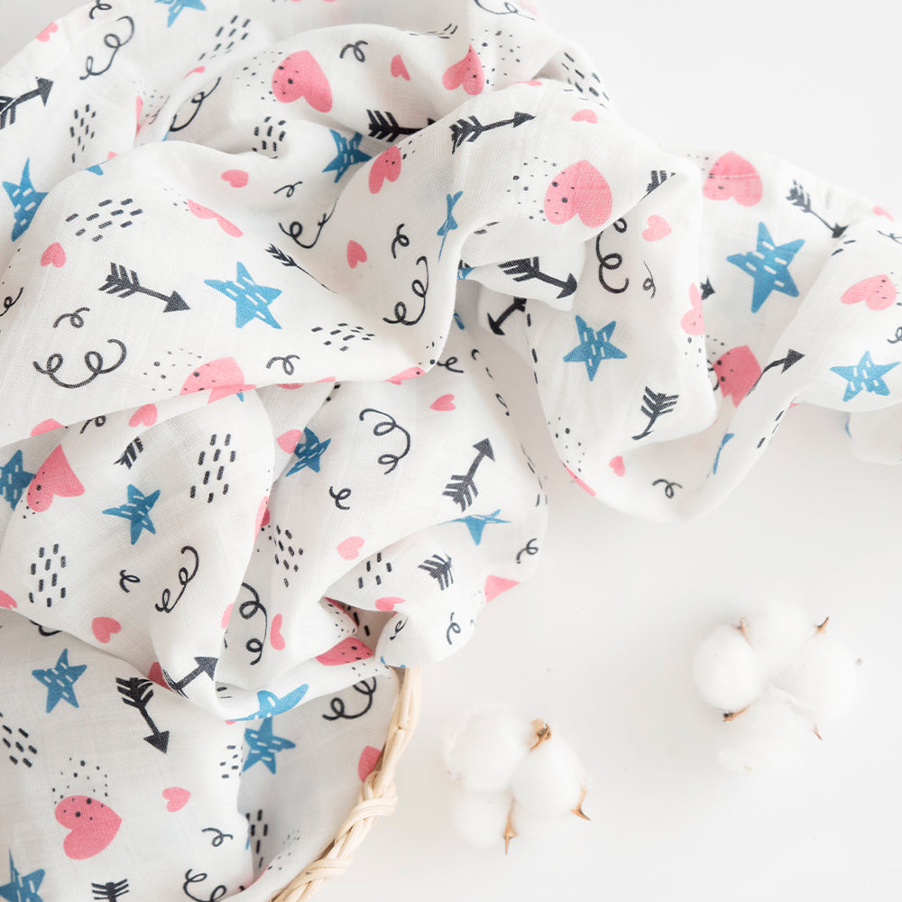 Doodle Arrows - Organic Luxury Swaddle