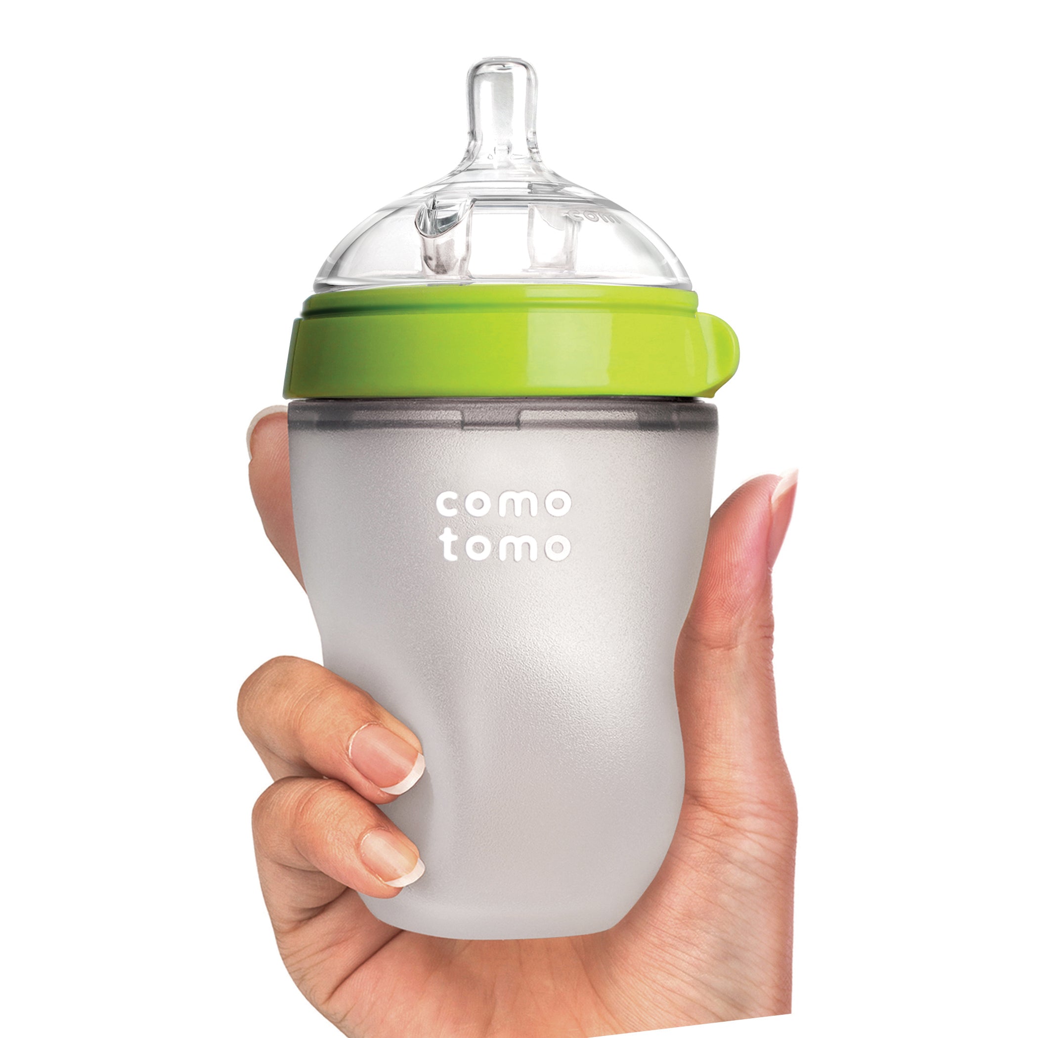 Comotomo Silicone Feeding Bottle 250ml, Green