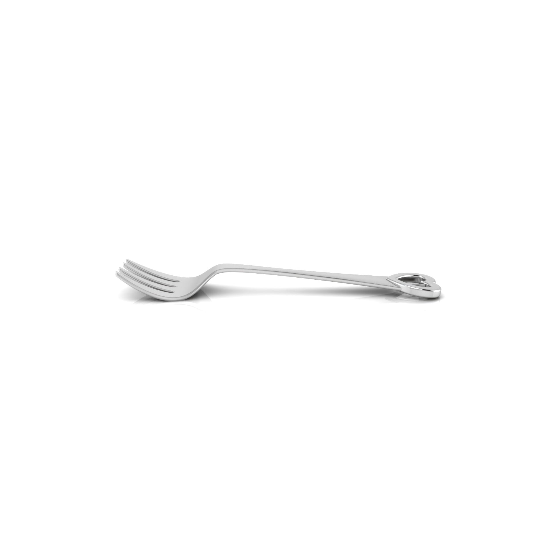 Sterling Silver Feeding Spoon & Fork Set - Heart