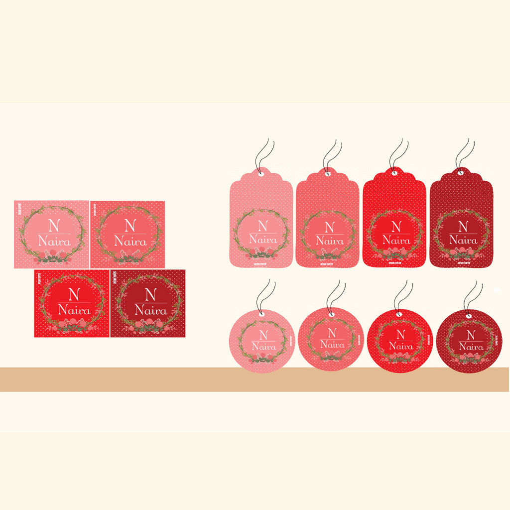 Personalised Gift Tag Set - Set of 80