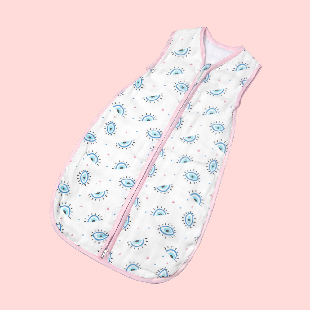 Fancy Fluff Bamboo Muslin Sleeping Bag - Rainbow