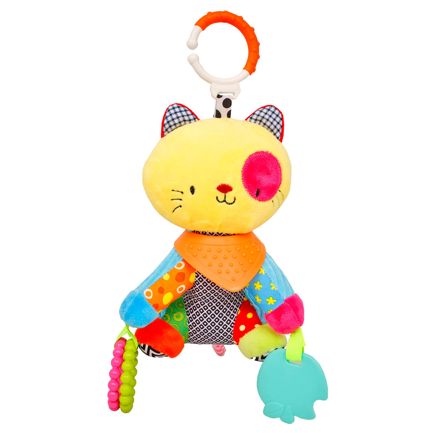 Baby Moo Mr. Patches Yellow Premium Hanging Toy With Teether