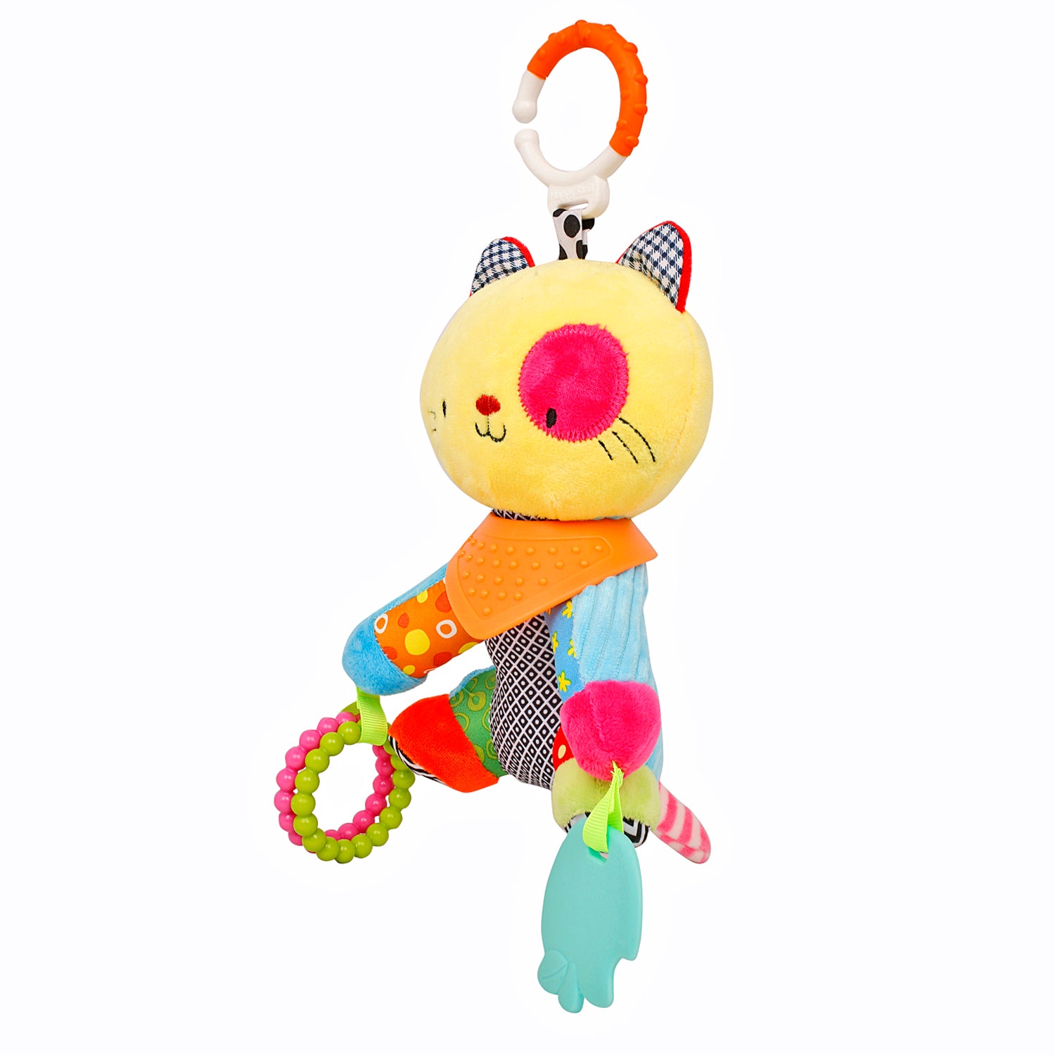 Baby Moo Mr. Patches Yellow Premium Hanging Toy With Teether