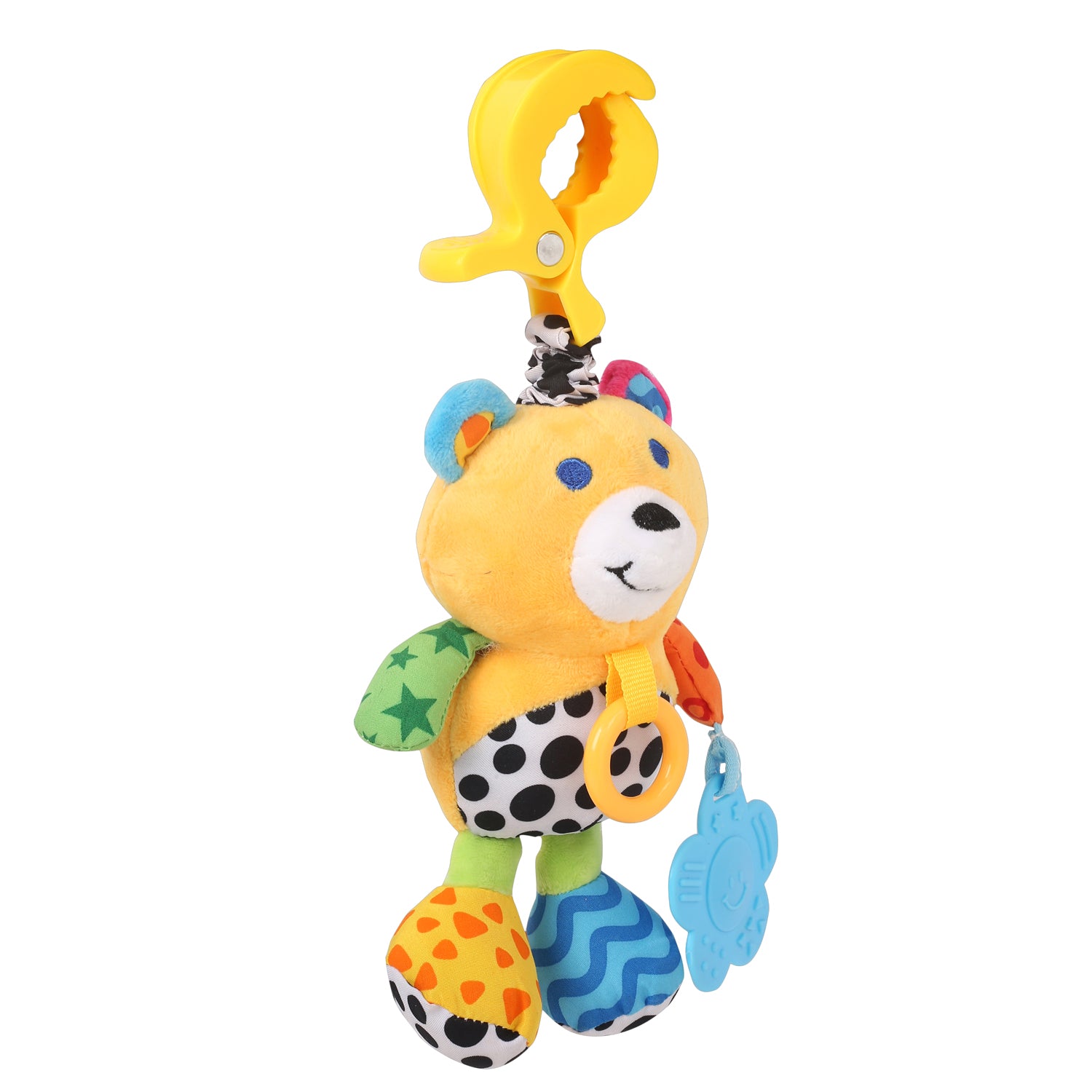 Baby Moo Animal Yellow Hanging Pulling Toy With Teether