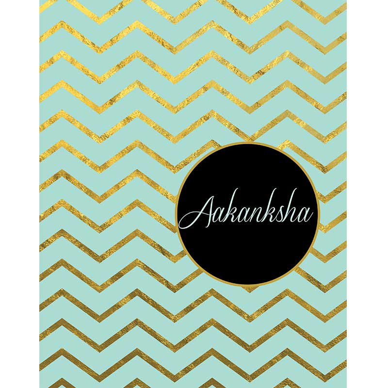 Personalised Folder - Chevron with Gold