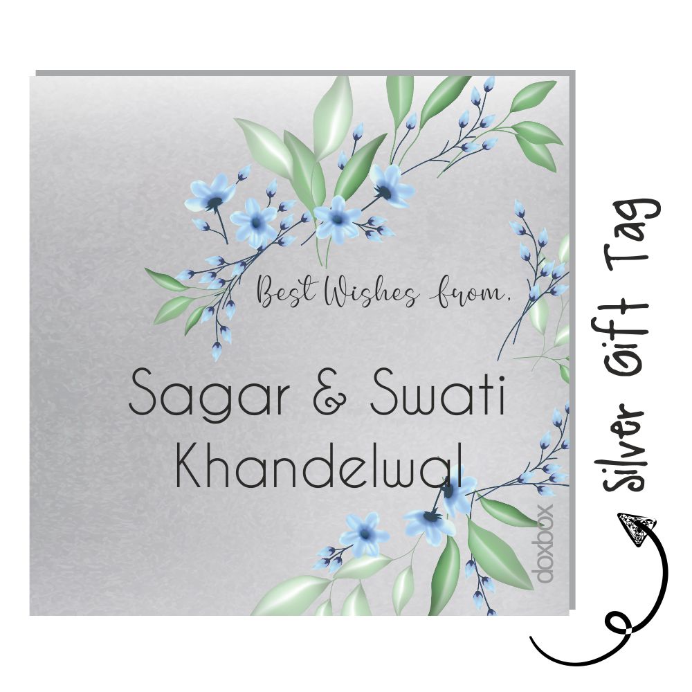 Silver Gift Tag - Floral