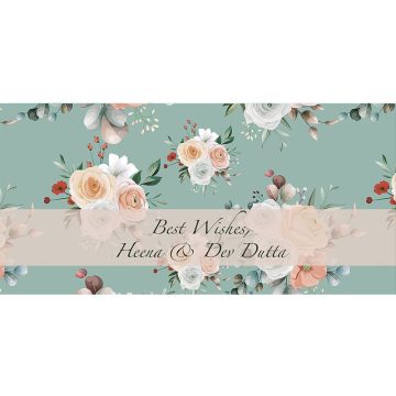 Personalised Teal Floral Gift Envelopes