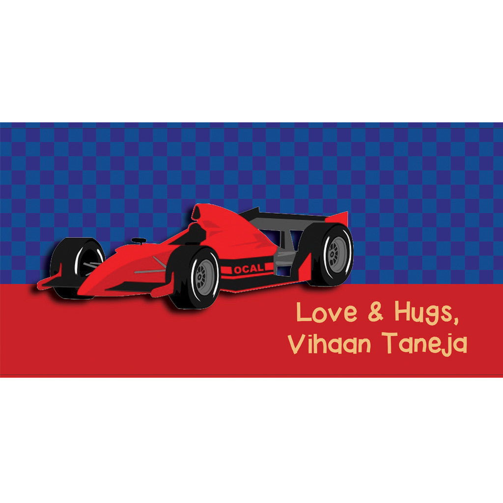 Personalised Envelopes - Racecar, Set of 25