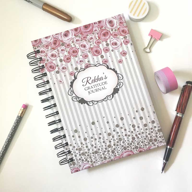 Personalised Dusty Rose Gratitude Journal