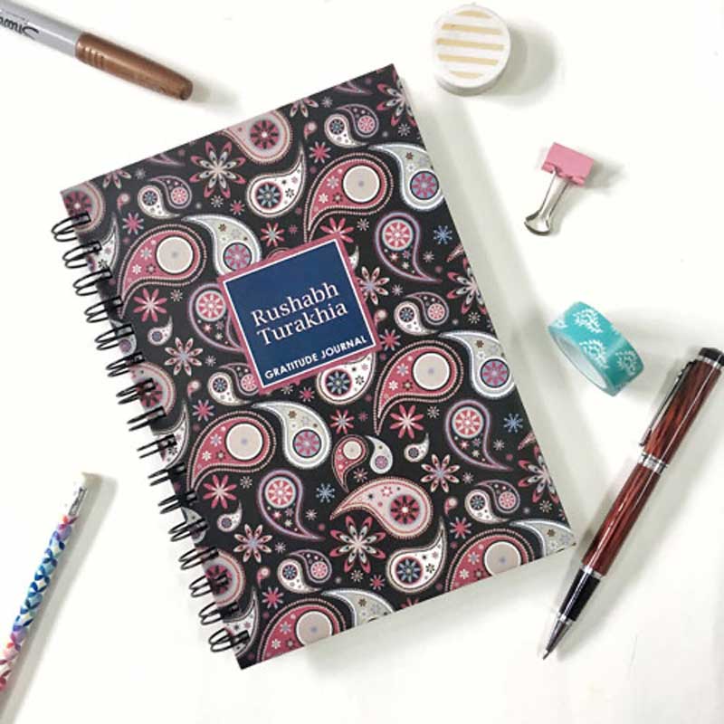 Personalised Paisley Gratitude Journal