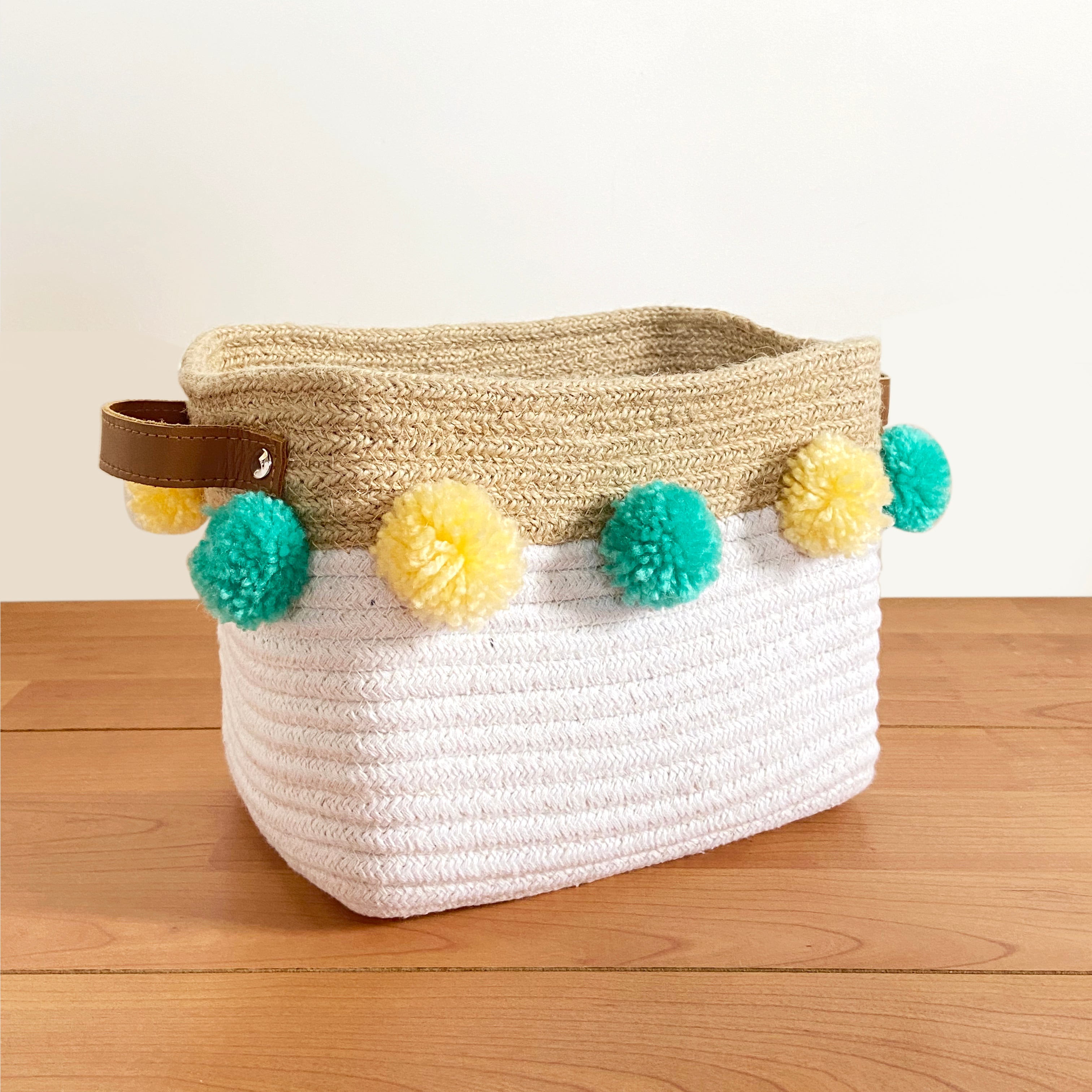 Jute & Cotton Rope Storage Baskets - Elephant, Individual or Set of 2