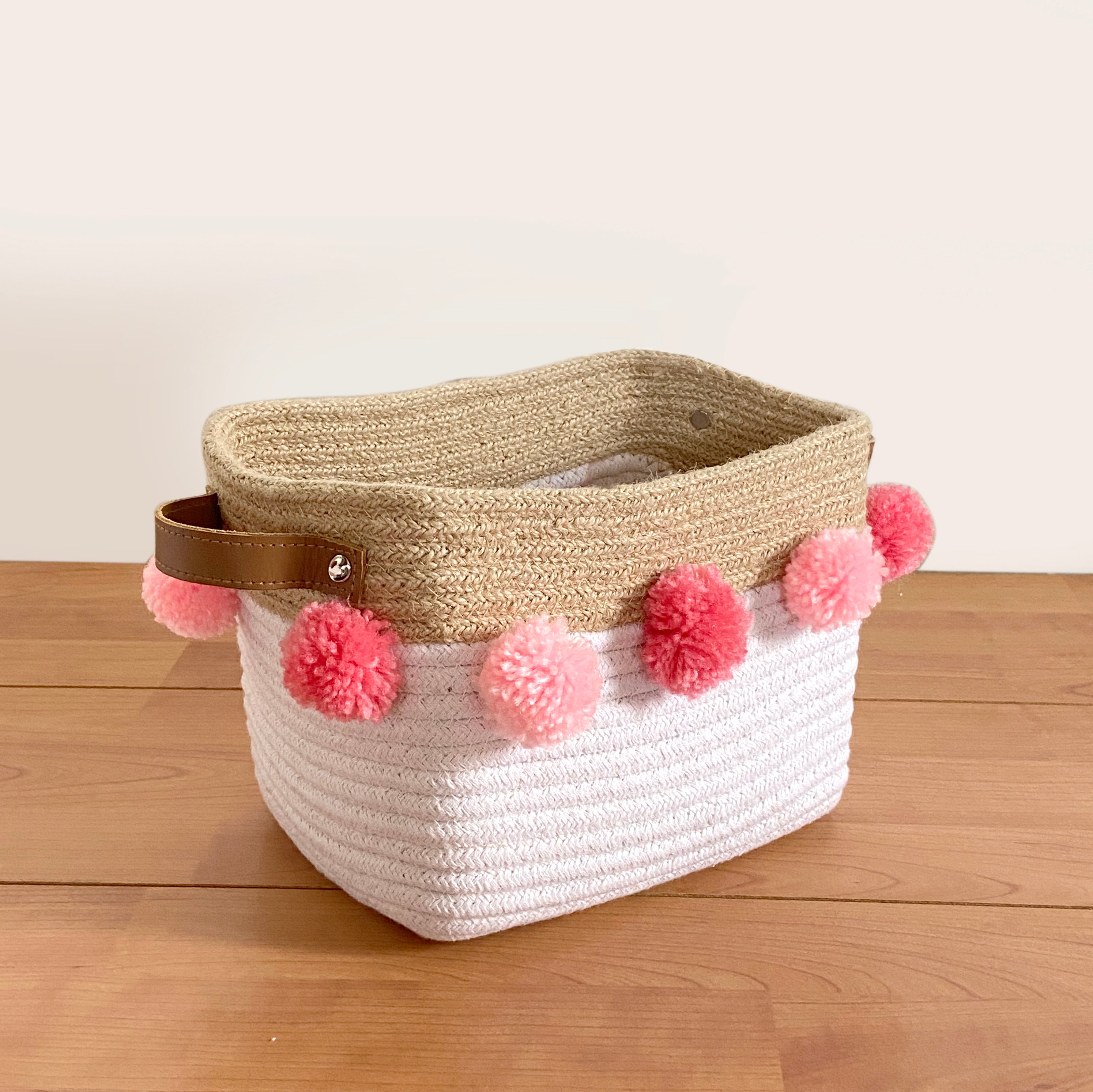 Jute & Cotton Rope Storage Baskets - Rainbow, Individual or Set of 2