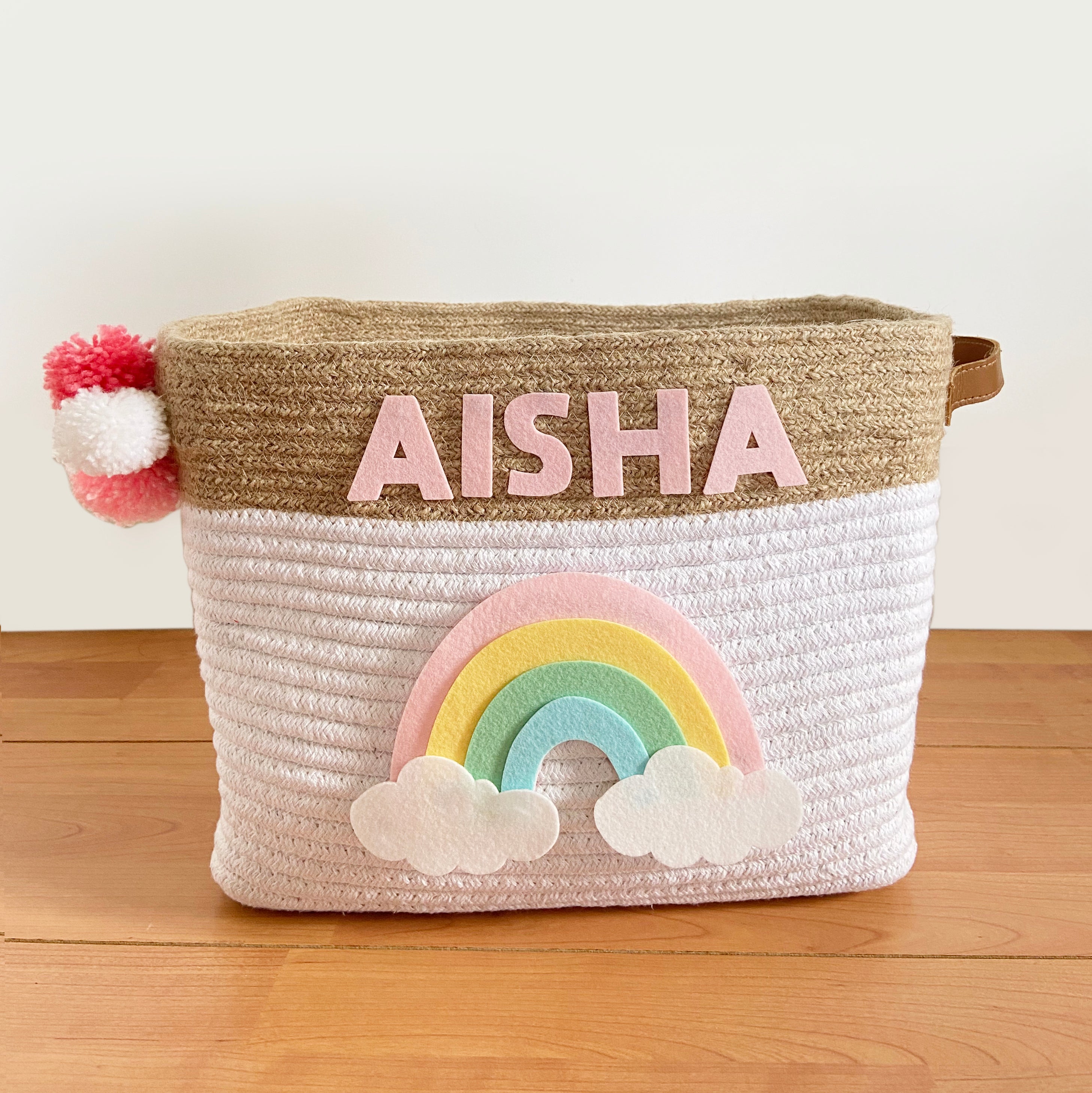 Jute & Cotton Rope Storage Baskets - Rainbow, Individual or Set of 2