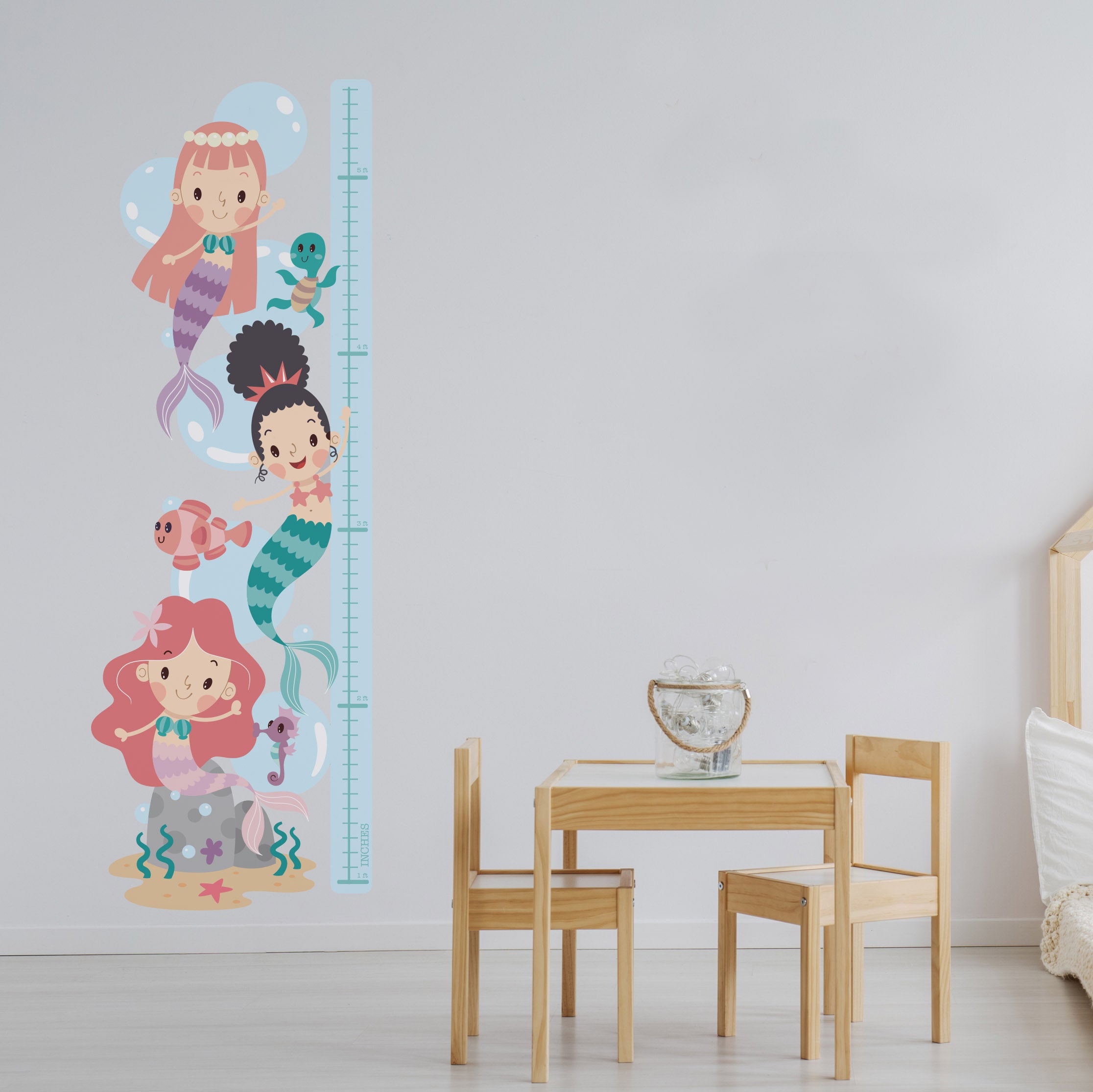 Height Chart Sticker -  Mermaid