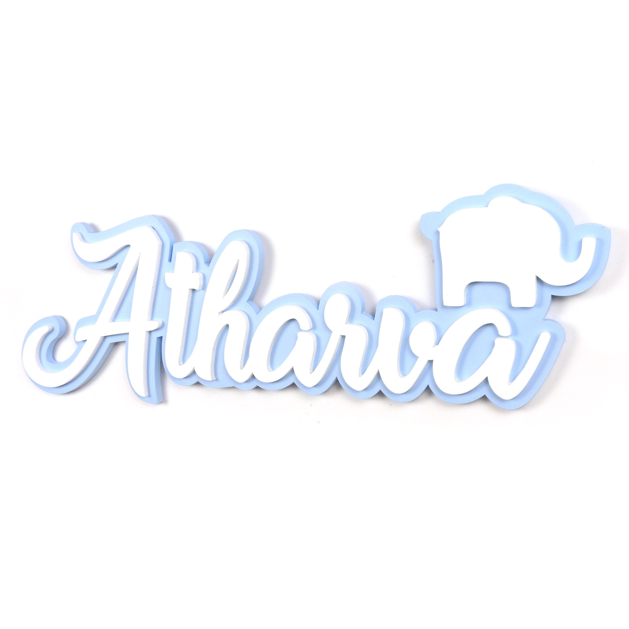 3D Acrylic Name Plaque - Elephant