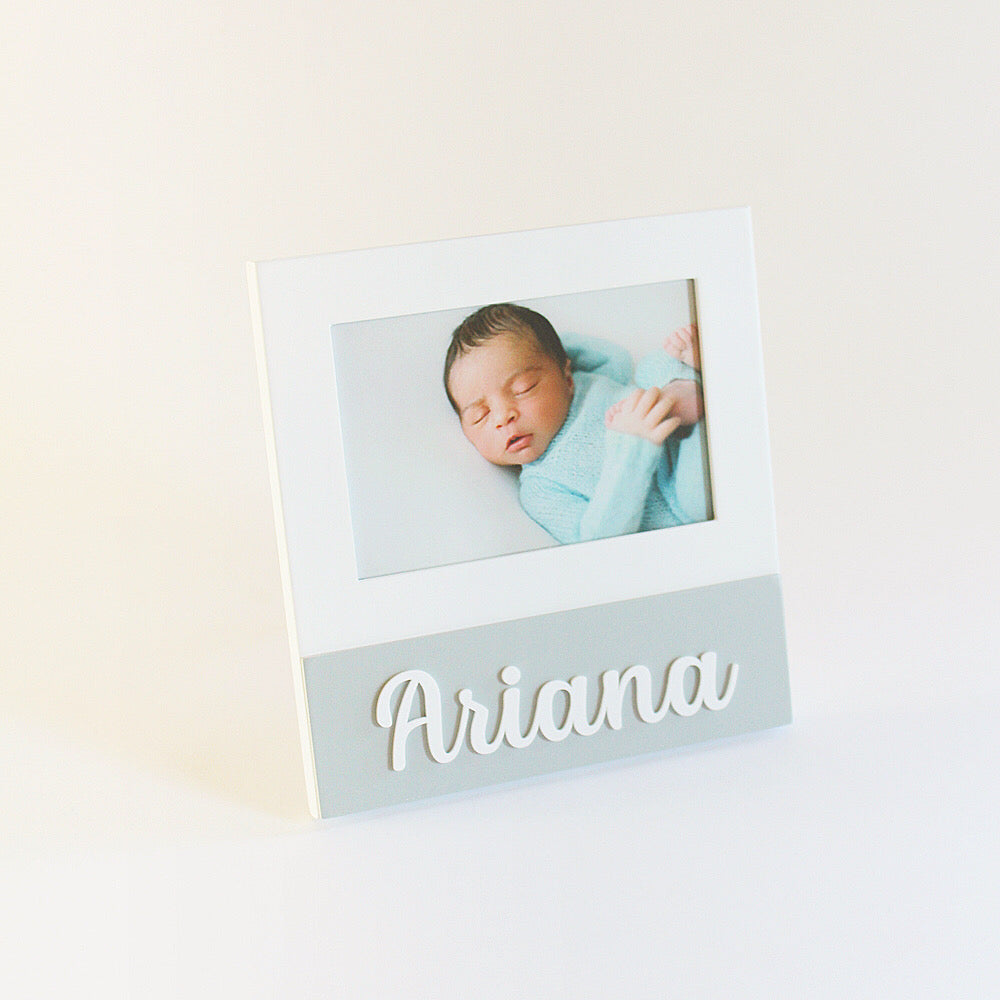 Personalized Square Frame - Grey