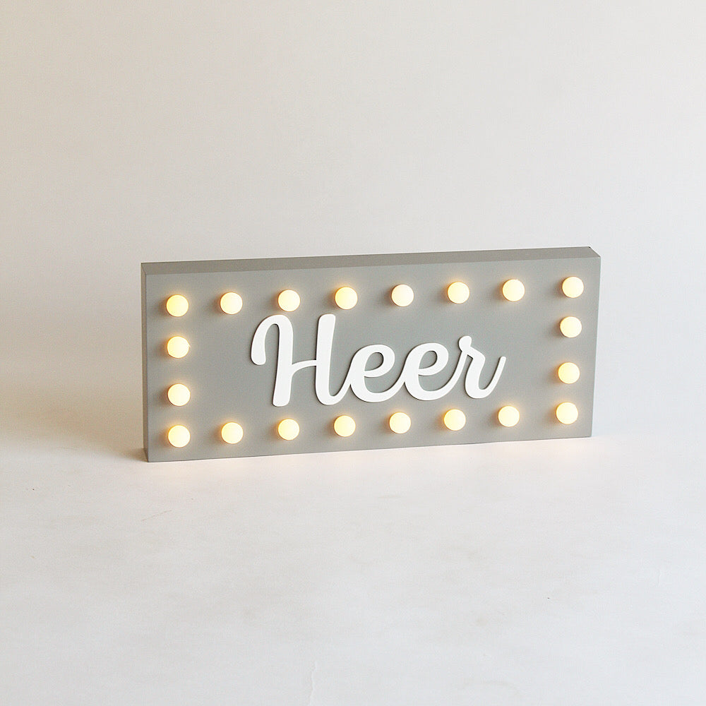 Hollywood Name Light - Grey
