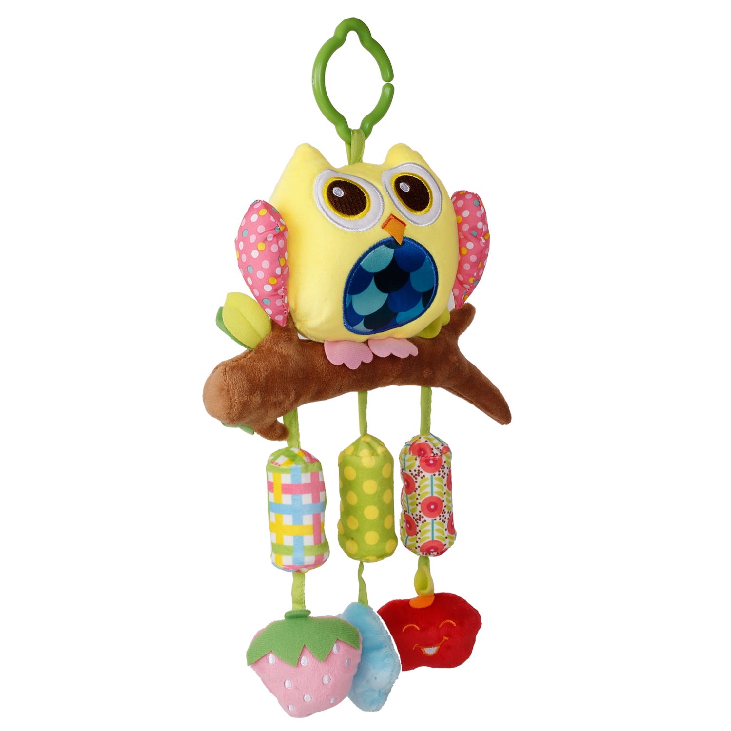 Baby Moo Owl Musical Hanging Training Toy- Purple,Yellow