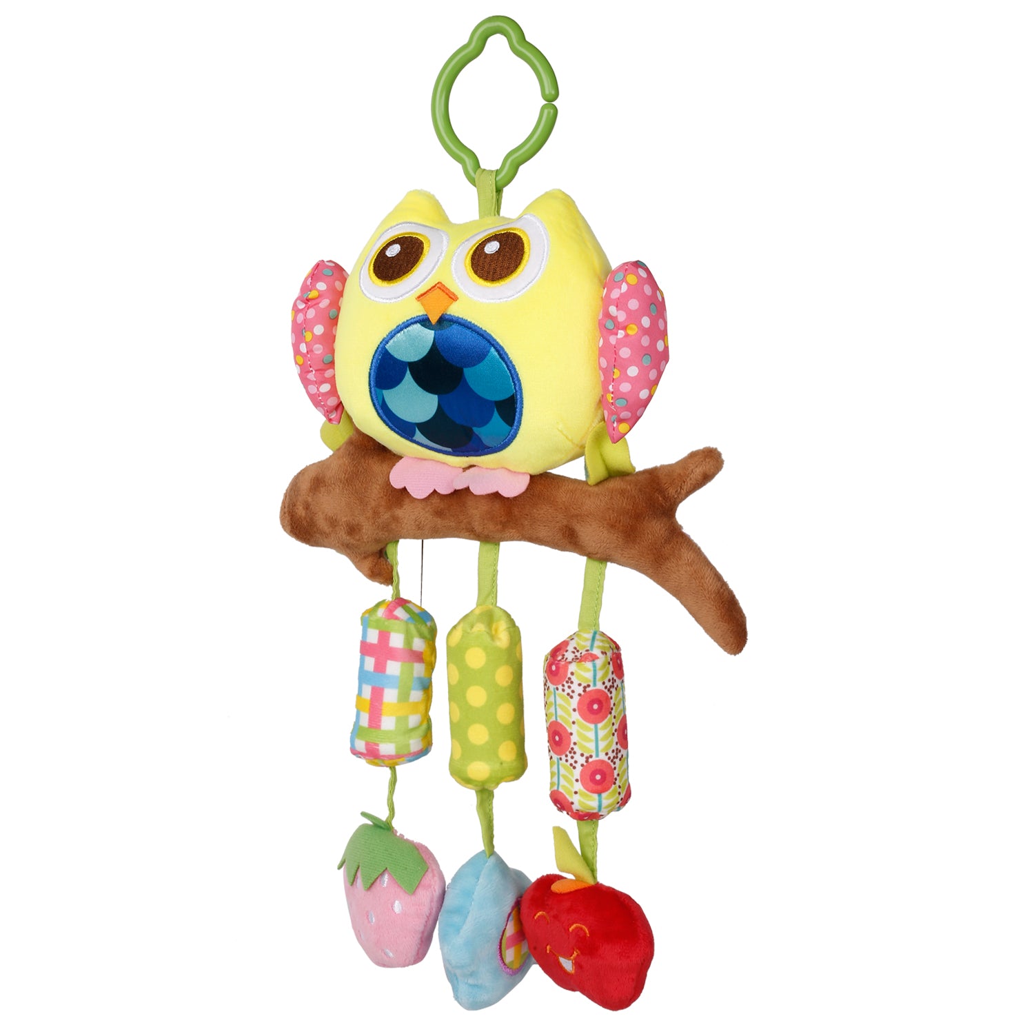 Baby Moo Owl Musical Hanging Training Toy- Purple,Yellow