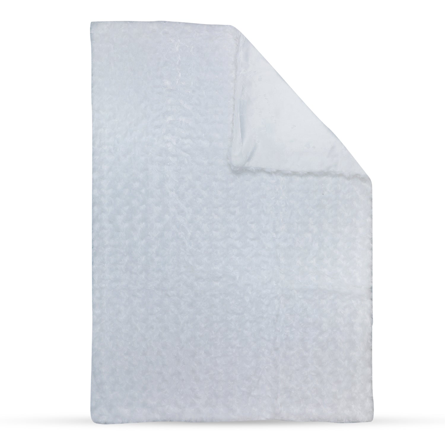 Baby Moo Swirl Fur Luxurious Blanket - White - Baby Moo