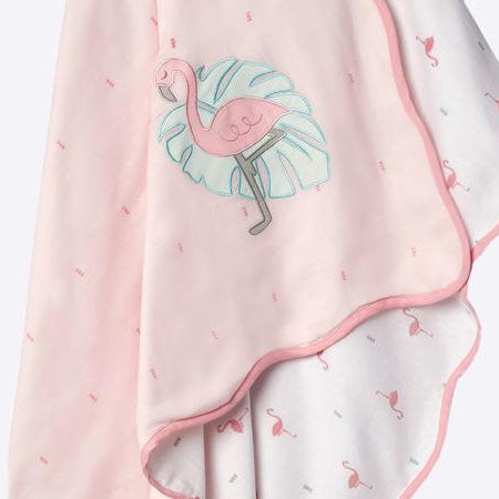 Masilo Organic Dohar Blanket - Hello Flamingo