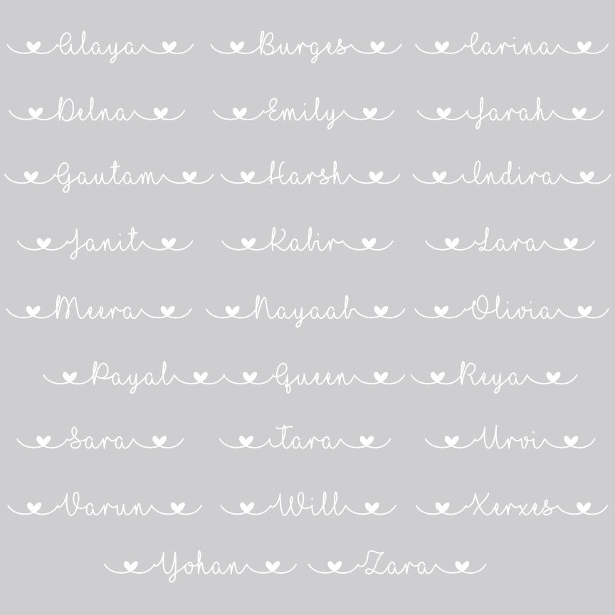 Name Plaque - Cursive, Grey