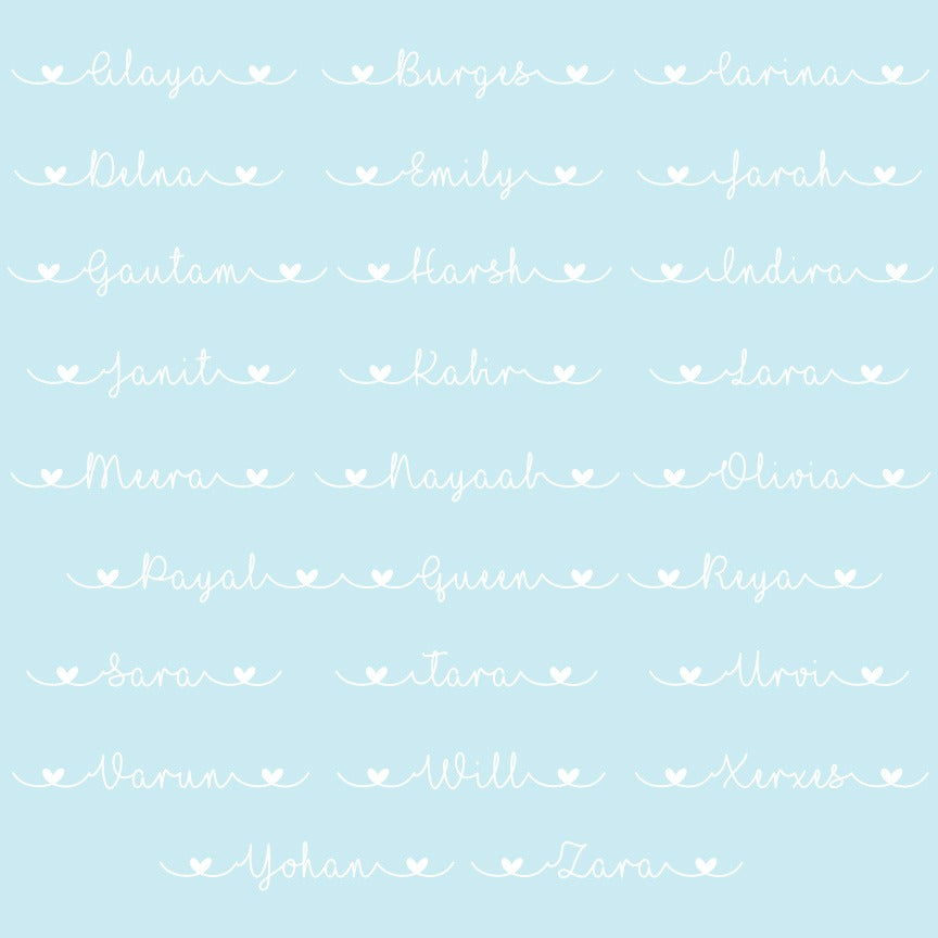 Name Plaque - Cursive, Blue