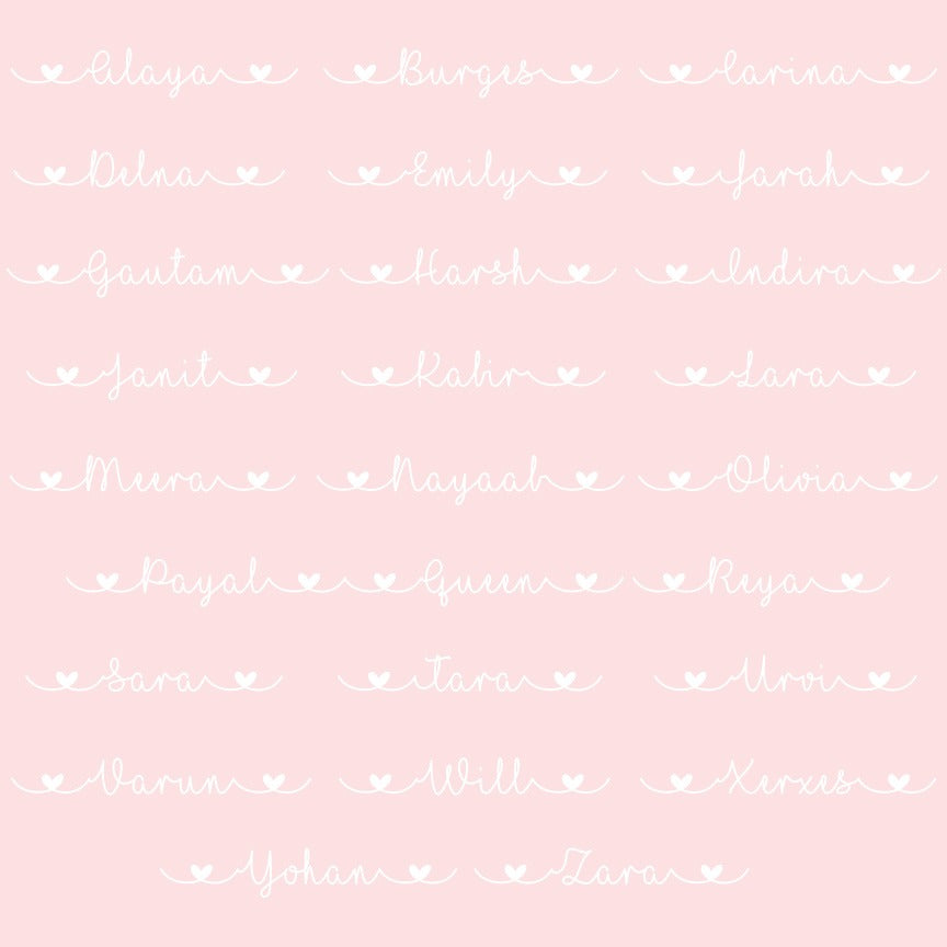 Name Plaque - Cursive, Pink