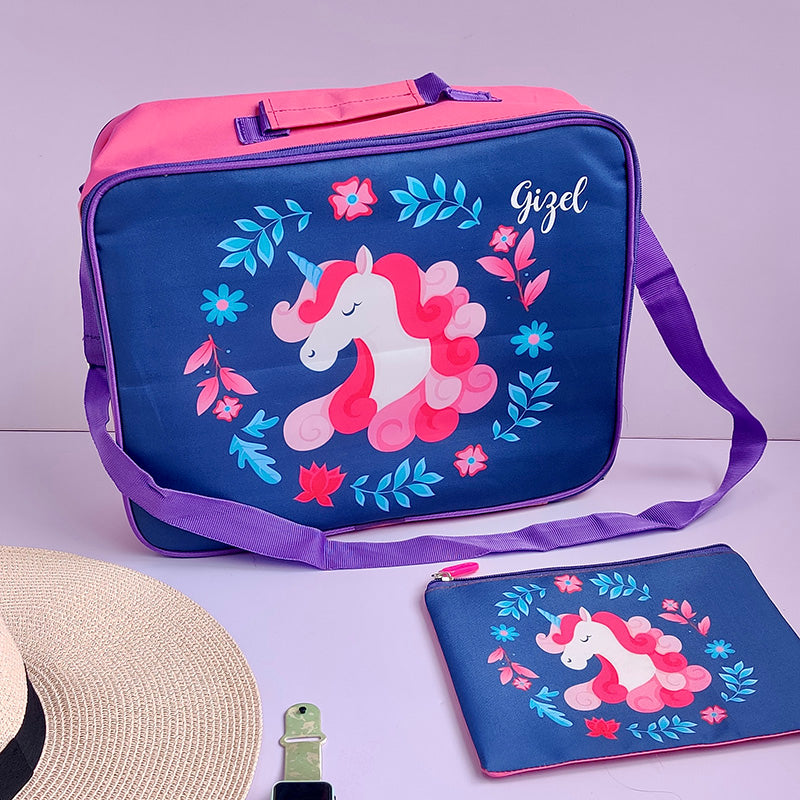 Overnight Bag With Pouch - Unicorn
