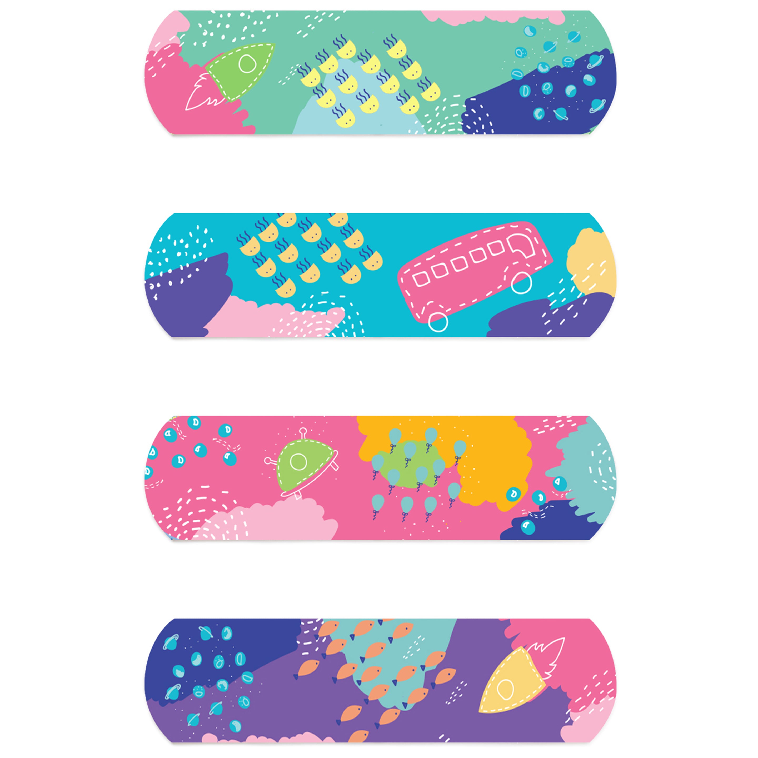 'Ouchie Kids Bandages' 20-Pack (Purple)
