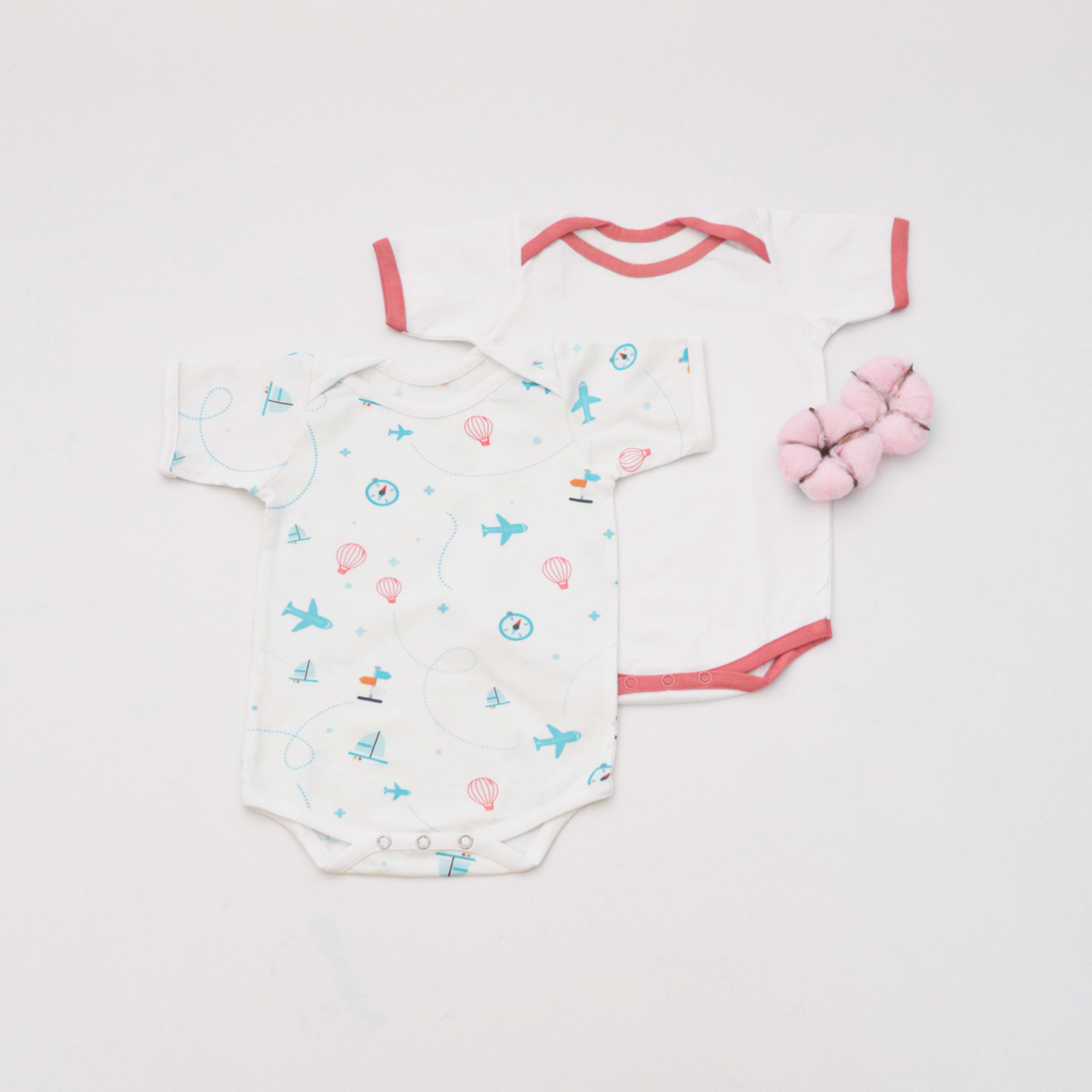 Lil Travellers Bodysuits - Set Of 2